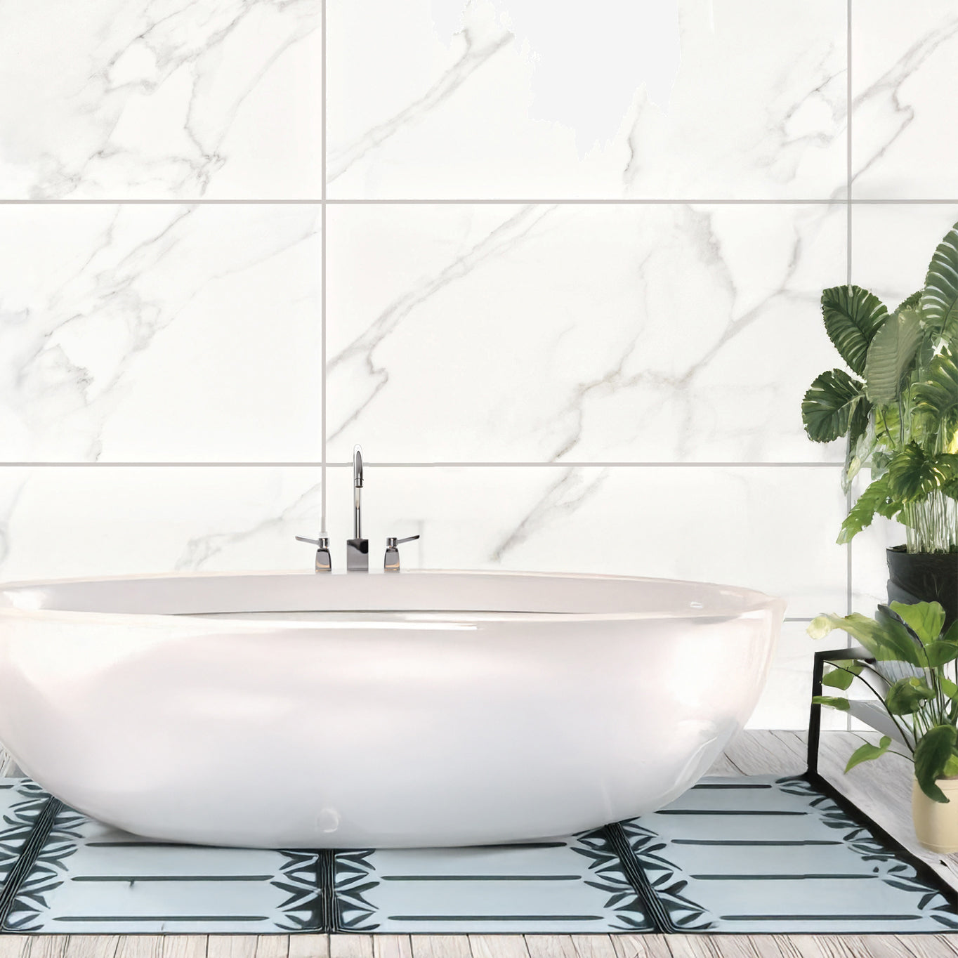 Serenity Marble White Porcelain Sugar Textured Tile 60x120cm
