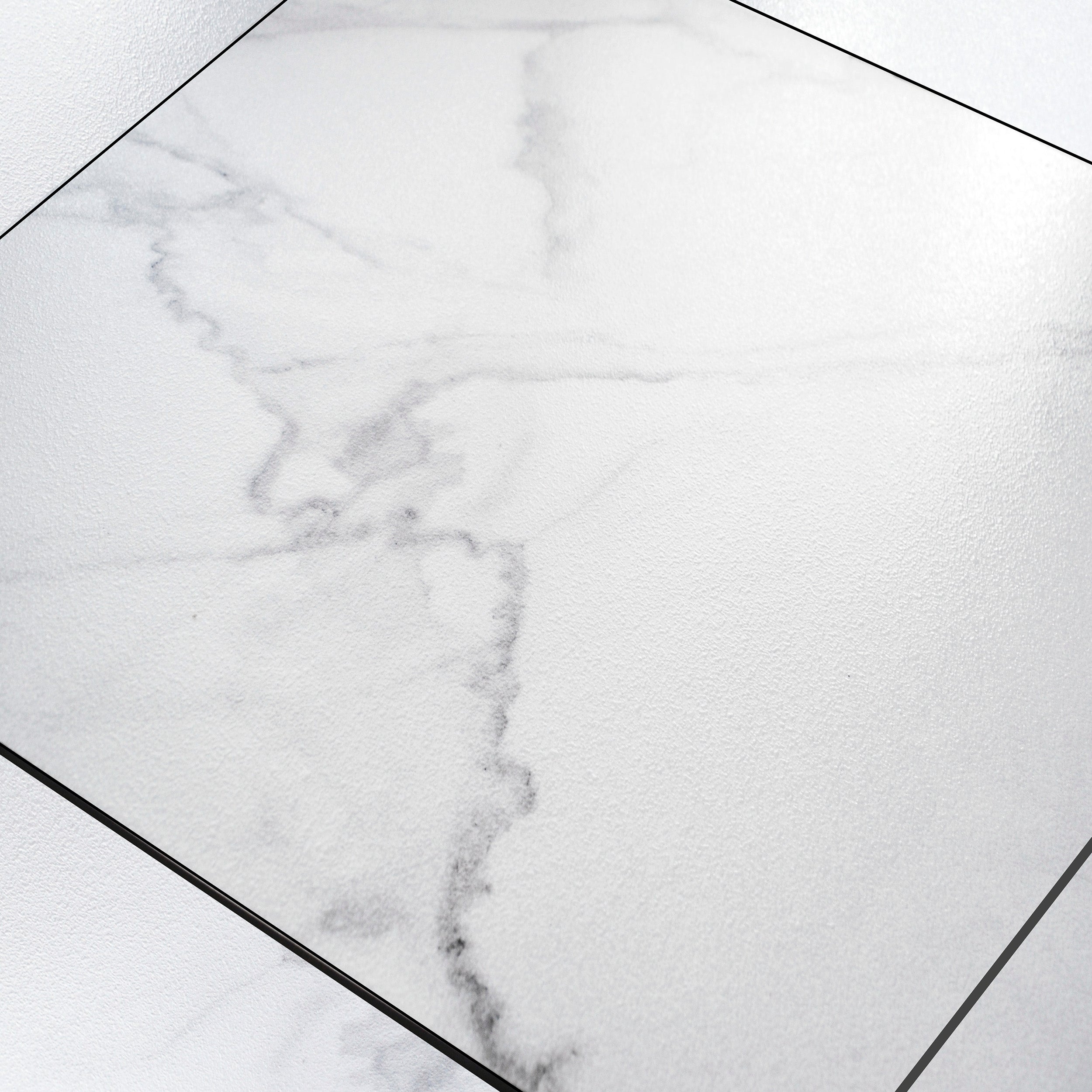 Serenity Marble White Porcelain Sugar Textured Tile 60x60cm