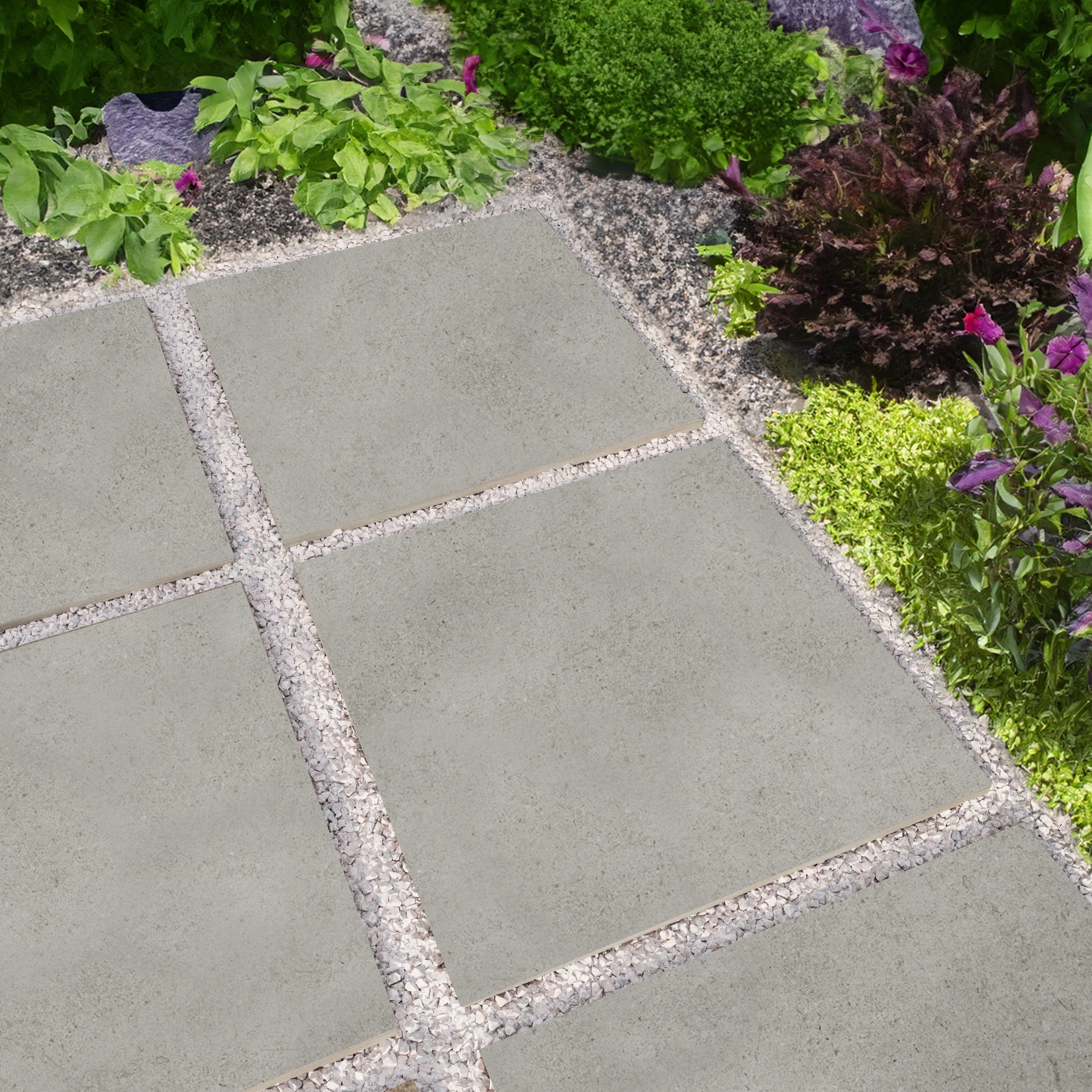 Stonehenge Grey Porcelain Patio Paver Tile 59.5x59.5cm 2cm