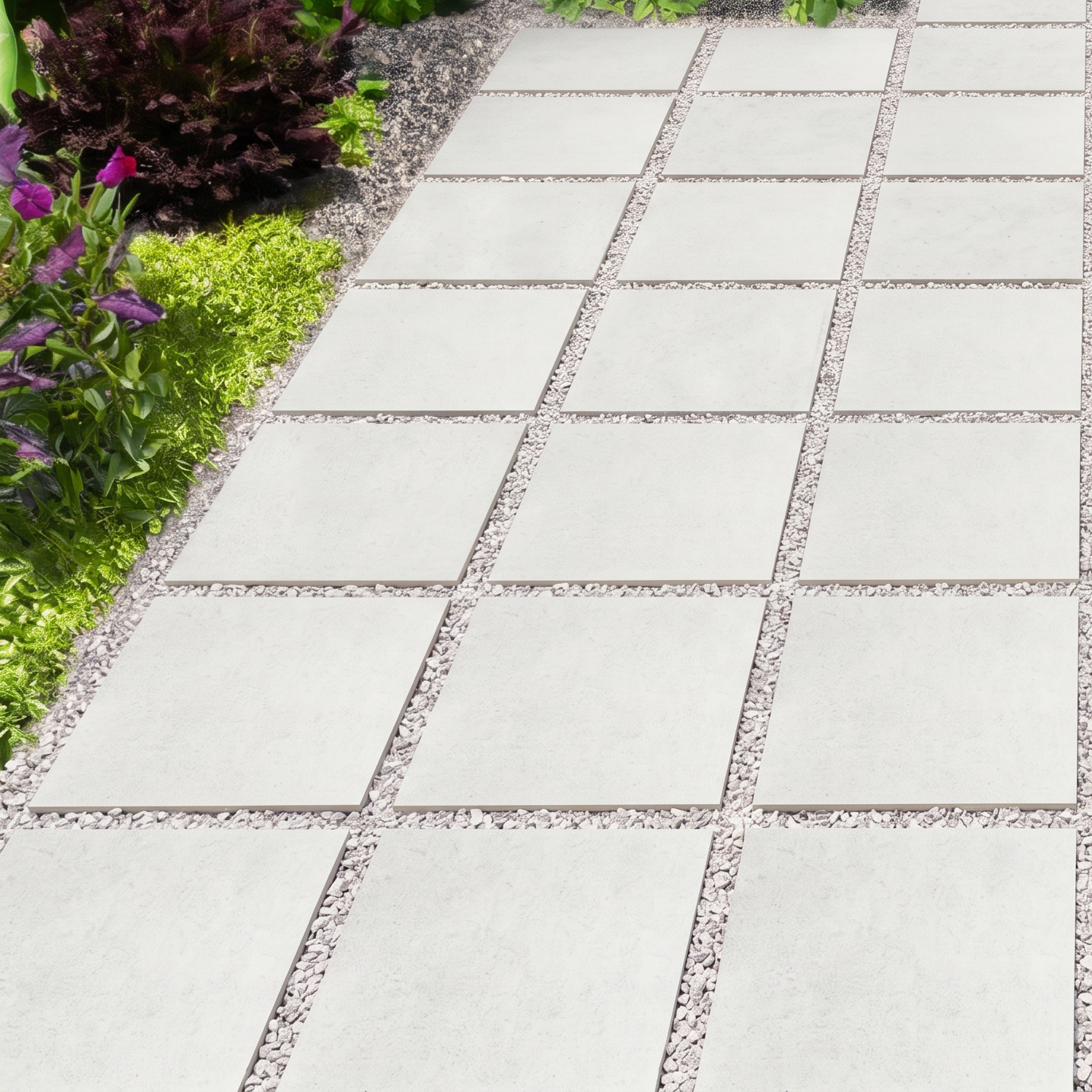 Stonehenge White Porcelain Patio Paver Tile 59.5x59.5cm 2cm