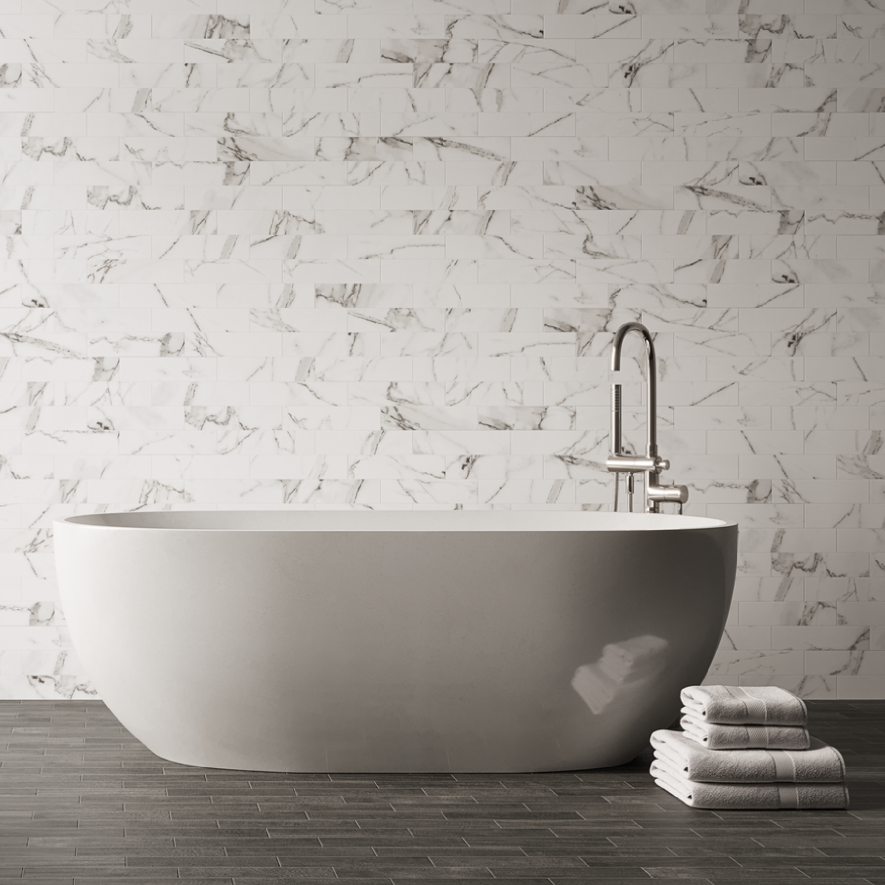 Torian White Ceramic Matt 7.5x30cm