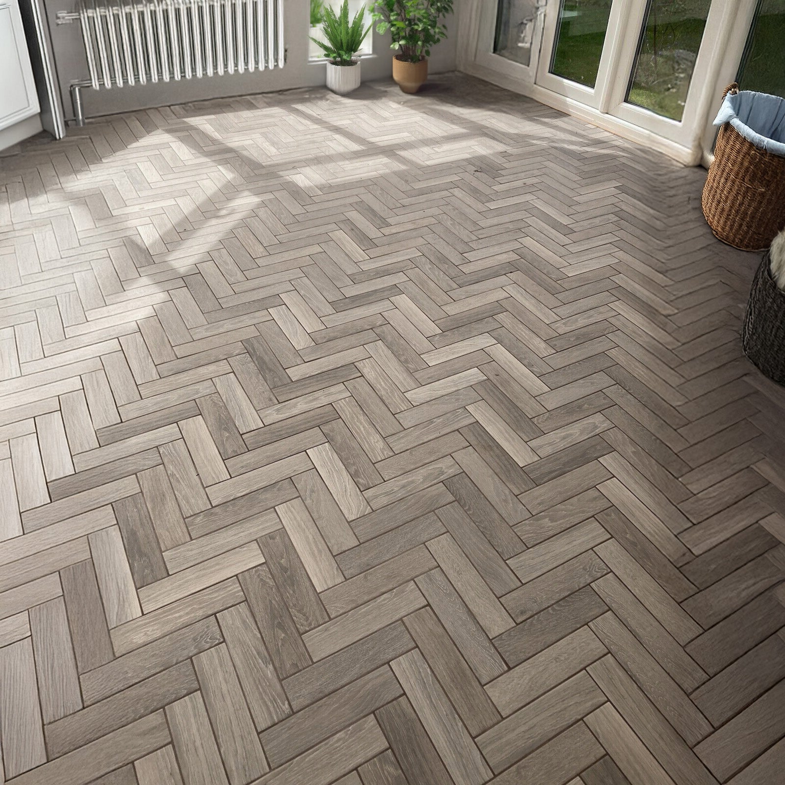 Parquet Taupe Porcelain Textured 7x28cm