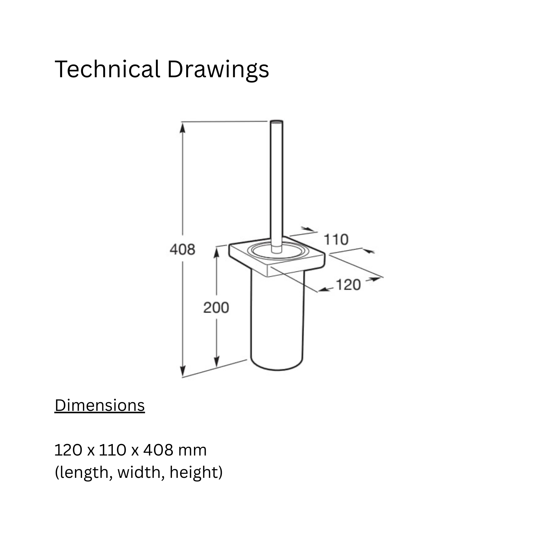 Roca Tempo Wall-mounted Toilet Brush Rose Gold