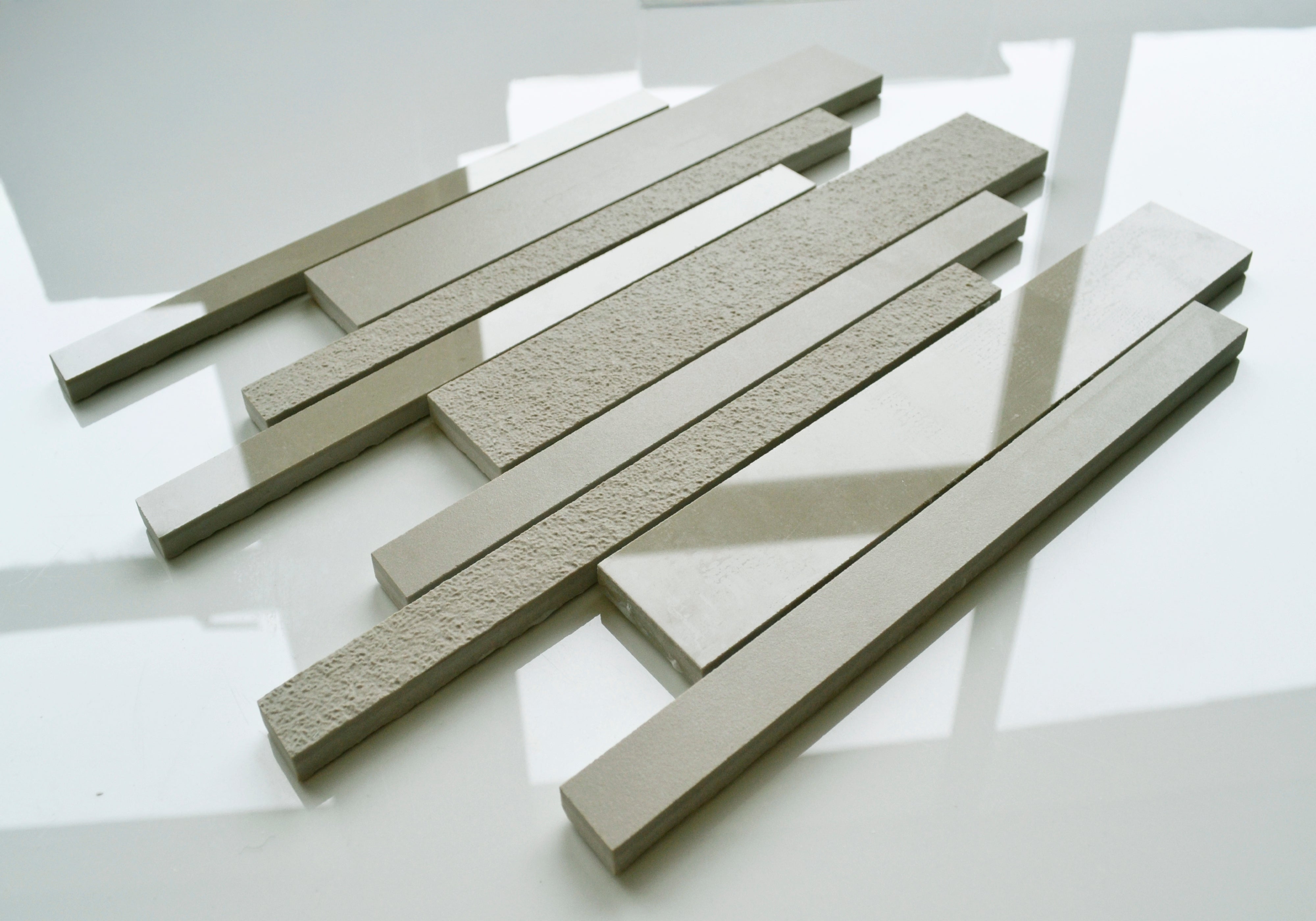 Tibet Taupe (Tobacco) Porcelain Strip Mosaic 30x30cm