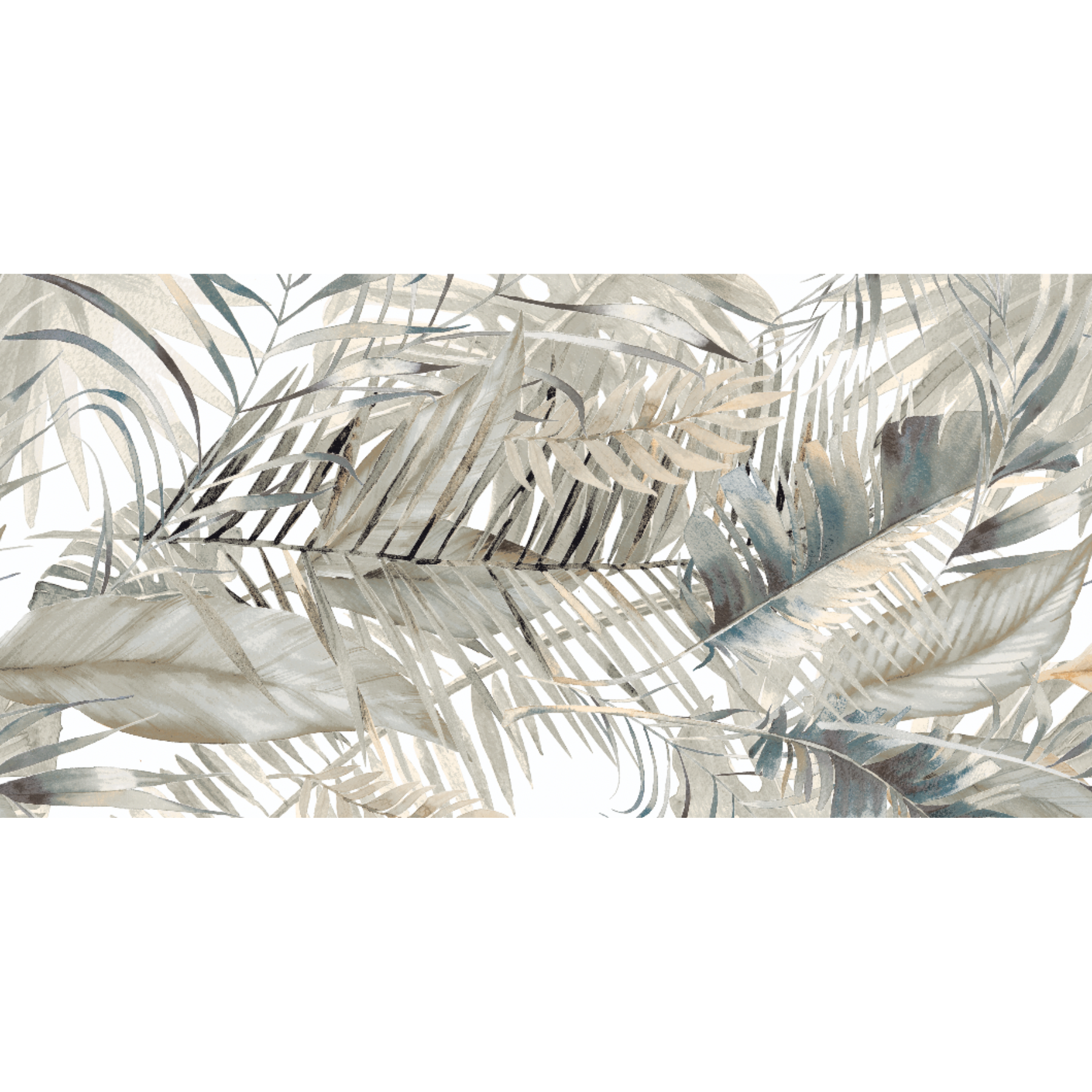Treeleaf Green Leaf Motif Porcelain Polished 60x120cm