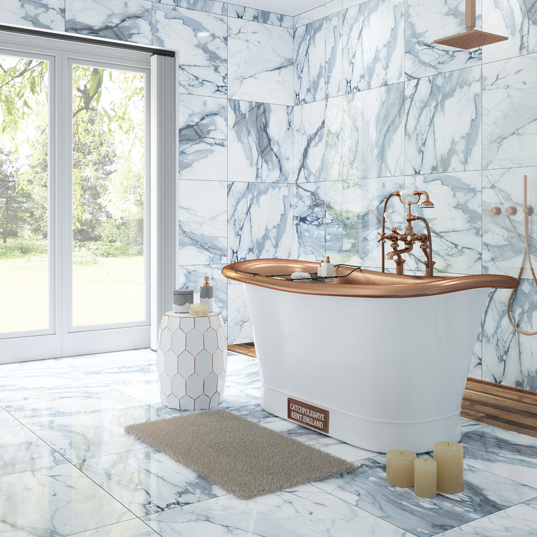 Terini Blue Porcelain Gloss 60x120cm