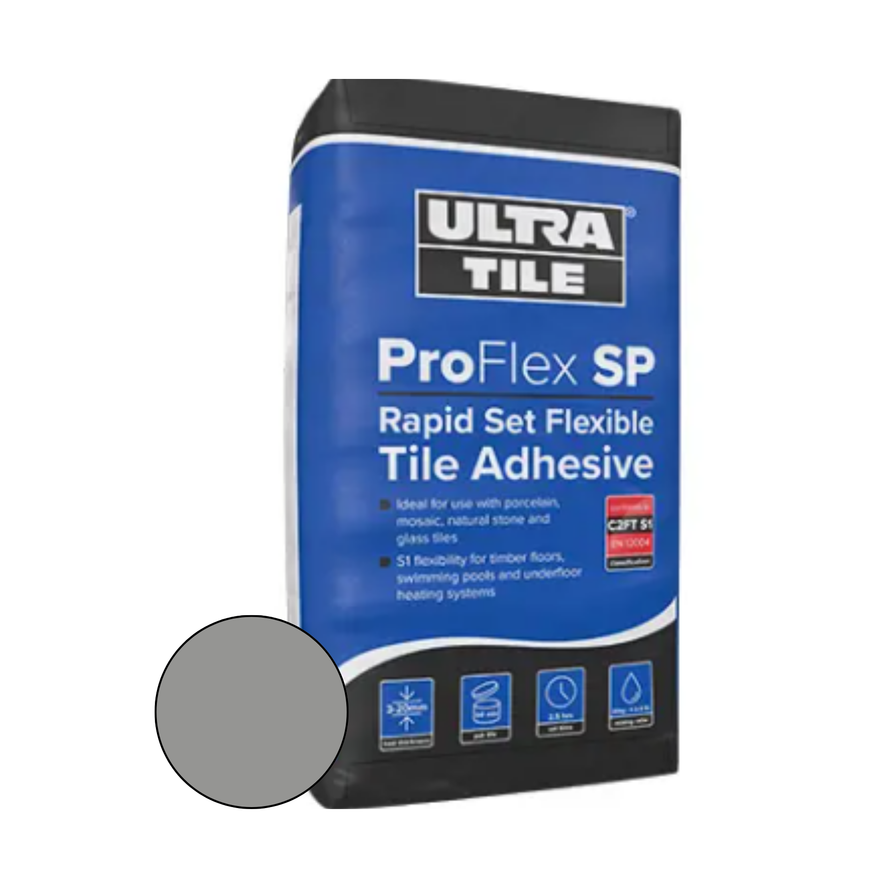UltraTile ProFlex SP Rapid Set Flexible Tile Adhesive Grey 20kg