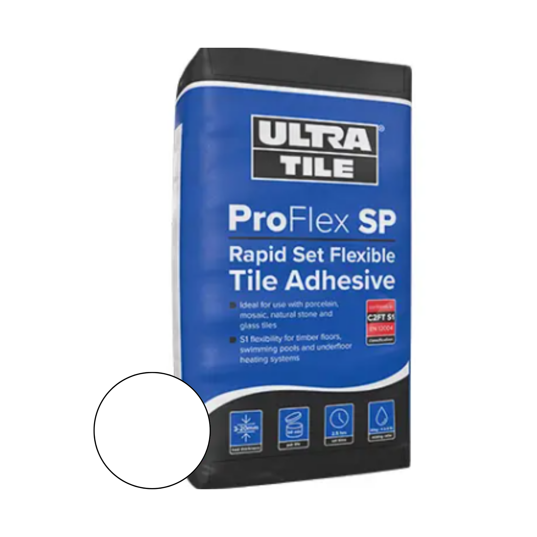 UltraTile ProFlex SP Rapid Set Flexible Tile Adhesive White 20kg