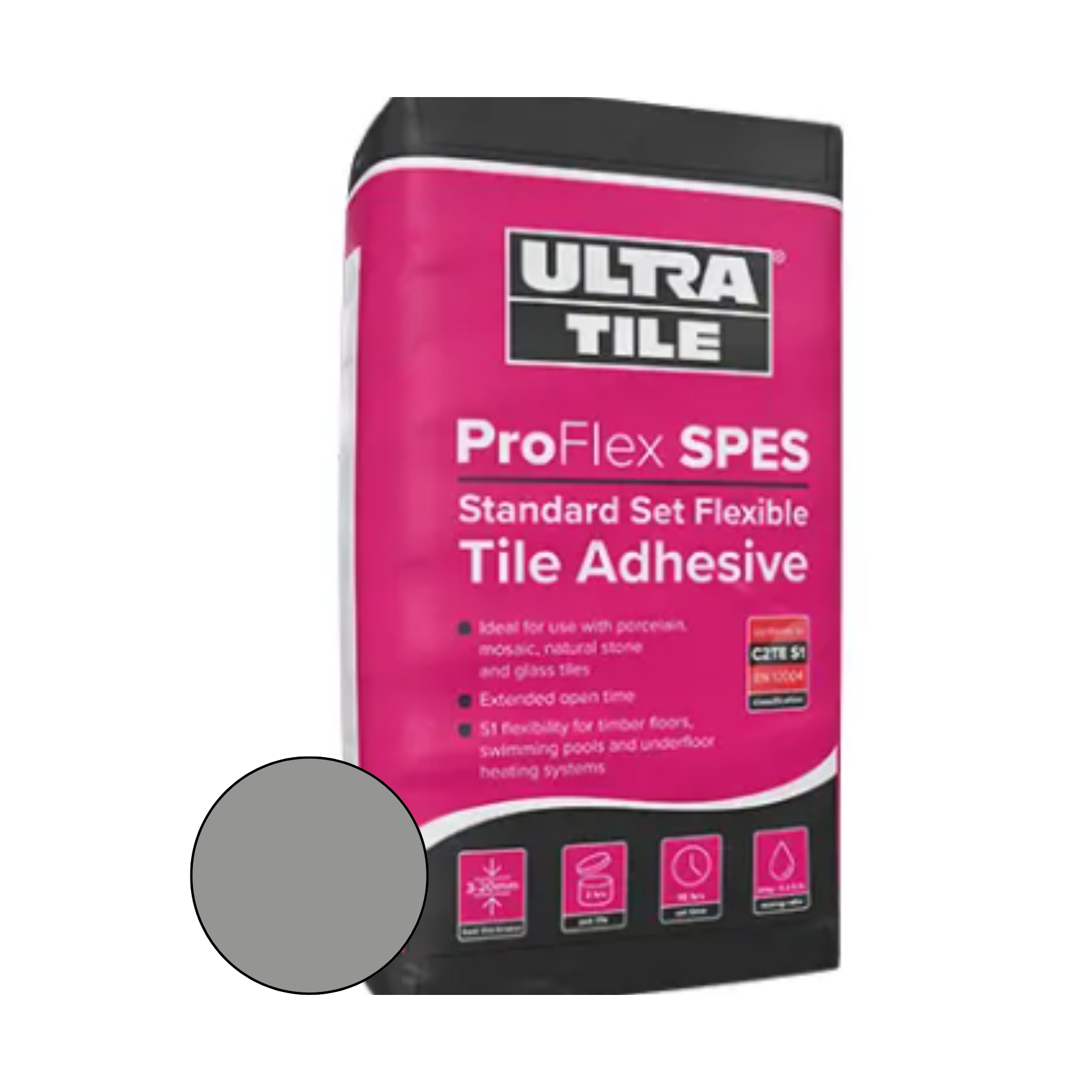 UltraTile ProFlex SP Standard Set Tile Adhesive Grey 20kg