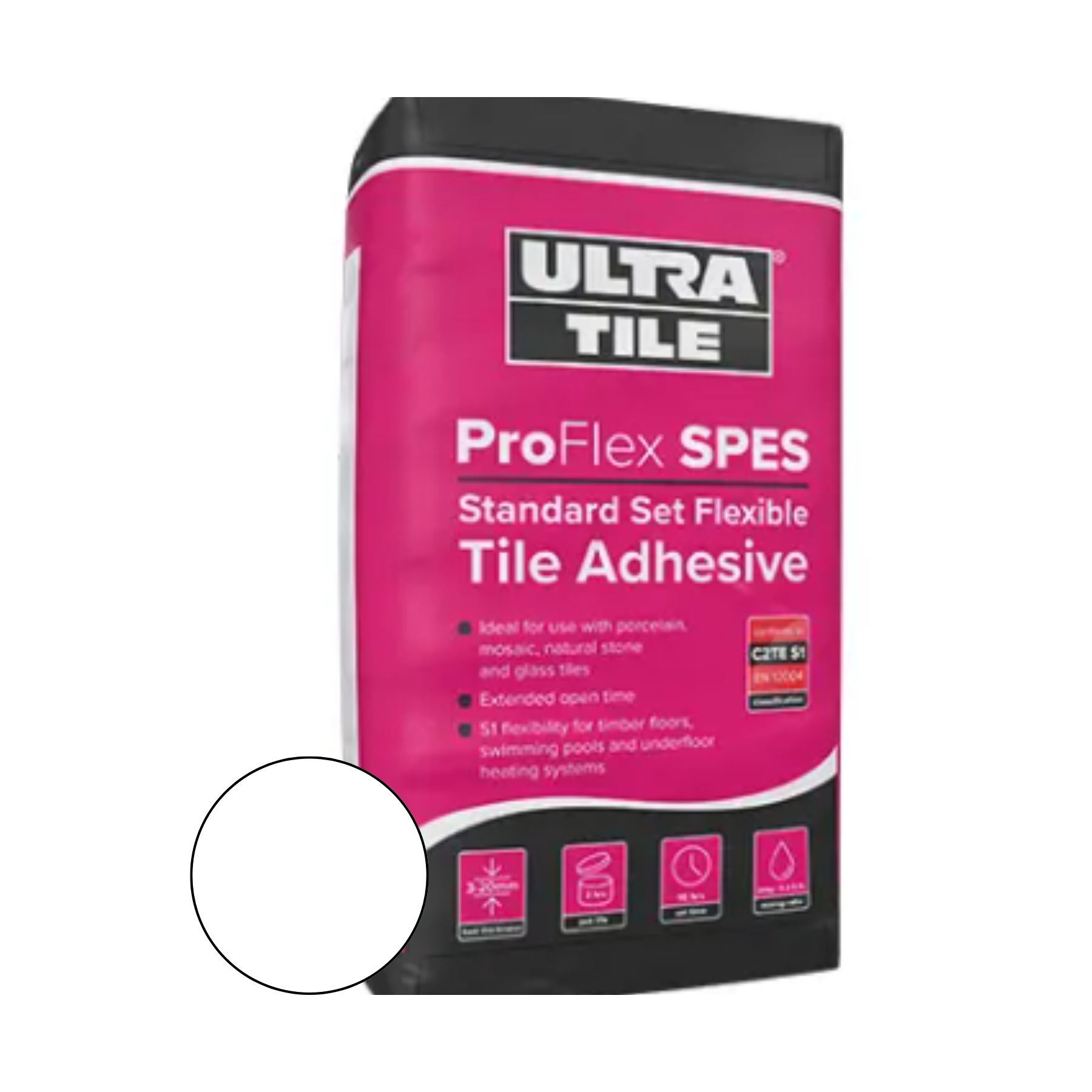 UltraTile ProFlex SP Standard Set Tile Adhesive White 20kg