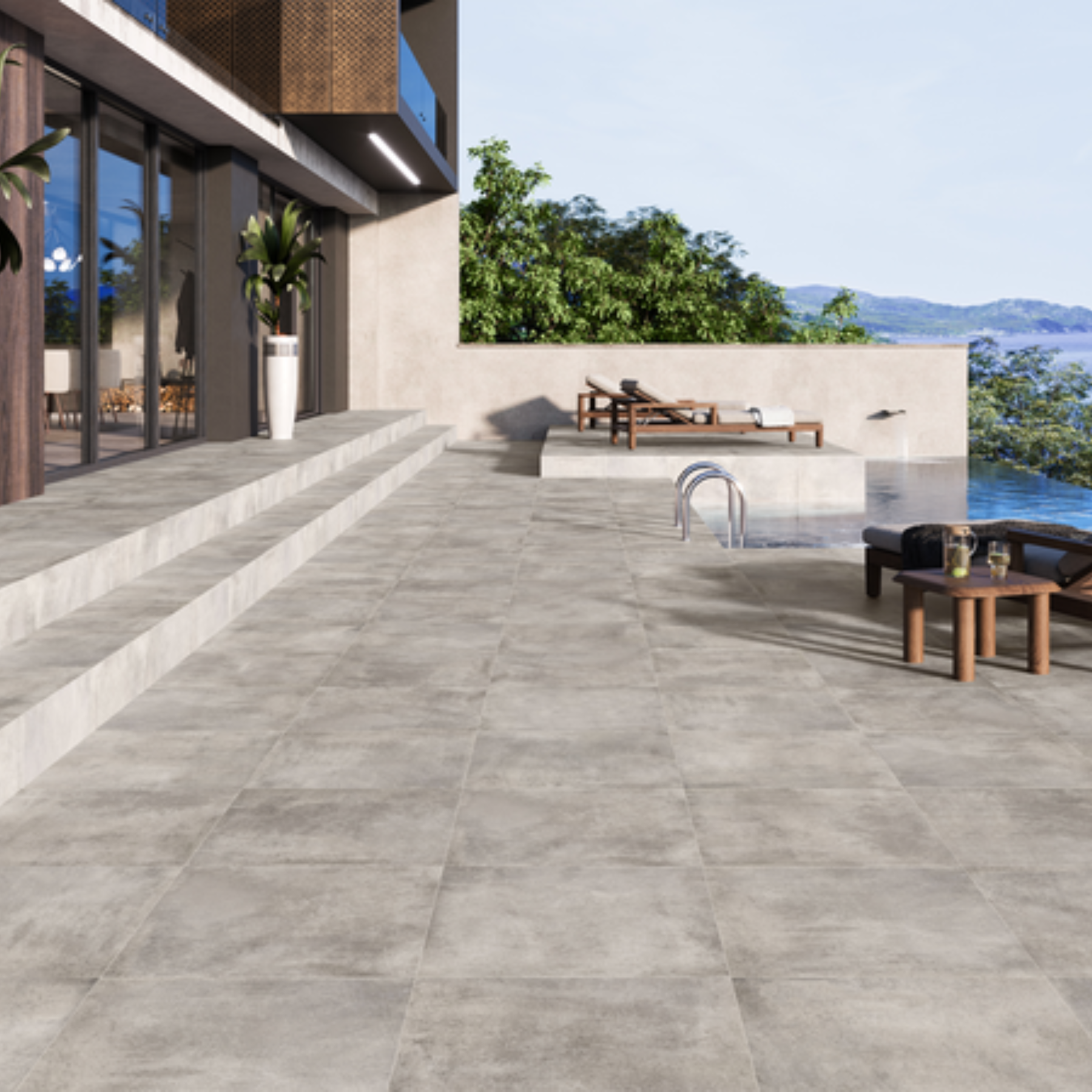 Udine Grey Porcelain Matt 90x90cm
