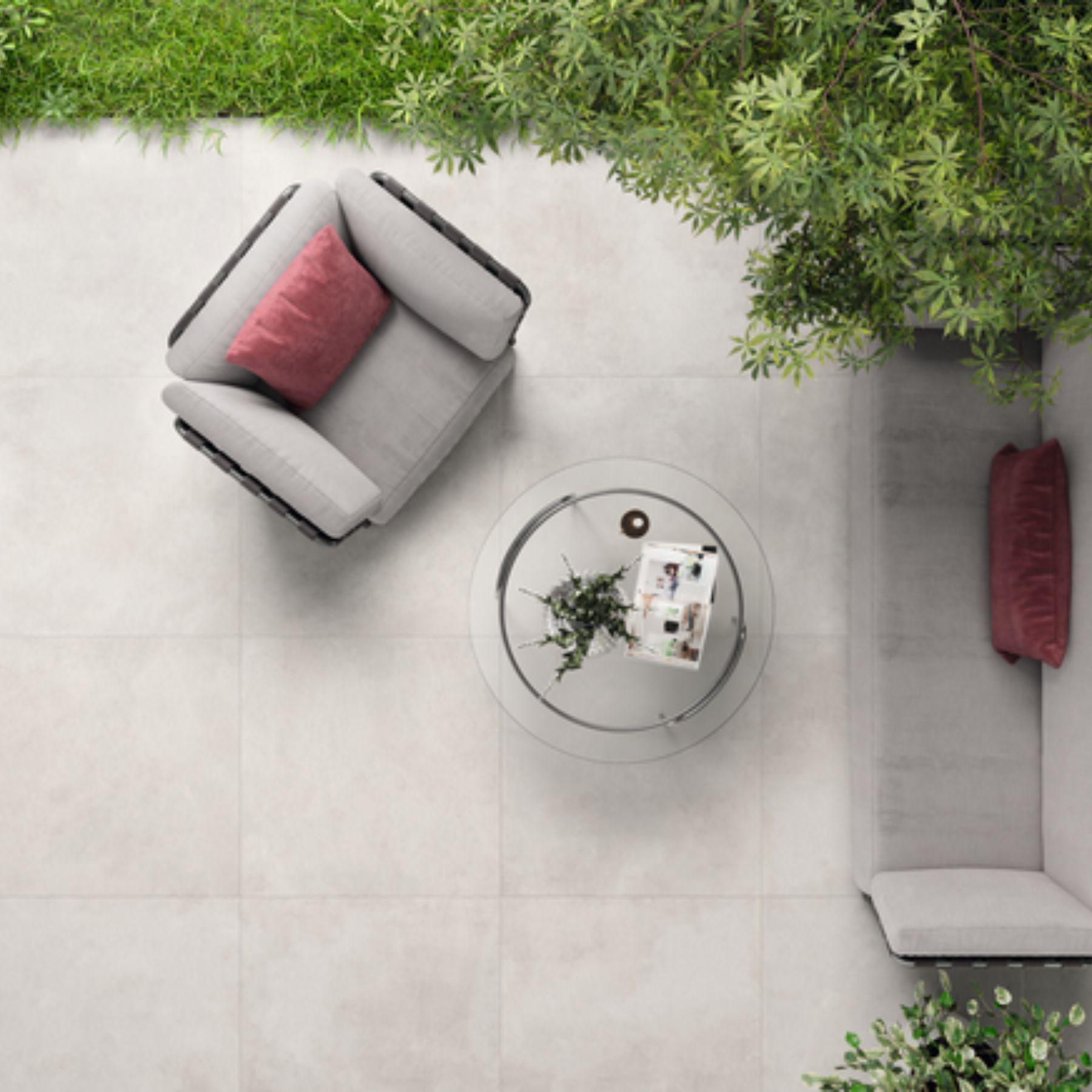 Udine Ivory Porcelain Matt 90x90cm