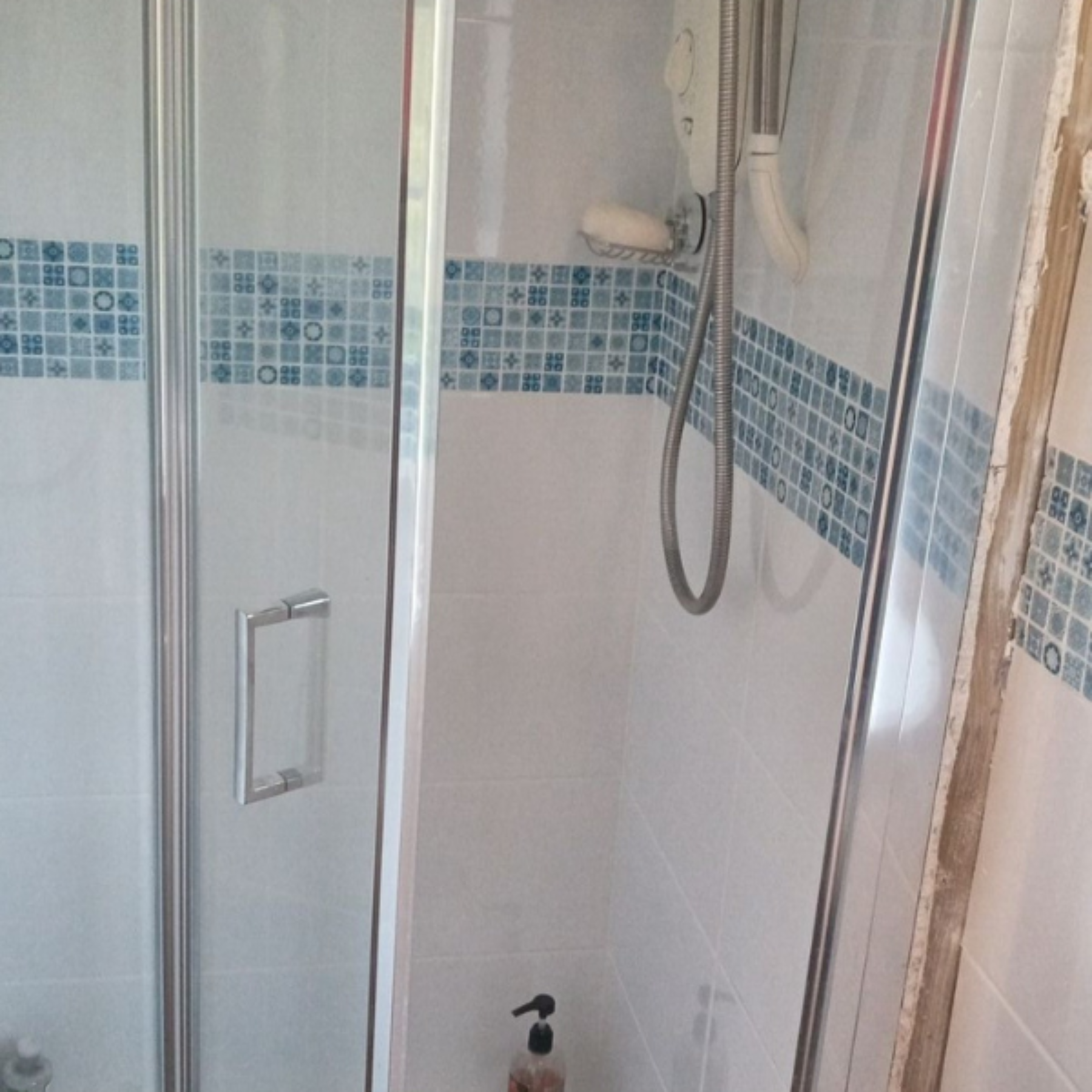 Victorian Blue Glass Polished 30x30cm