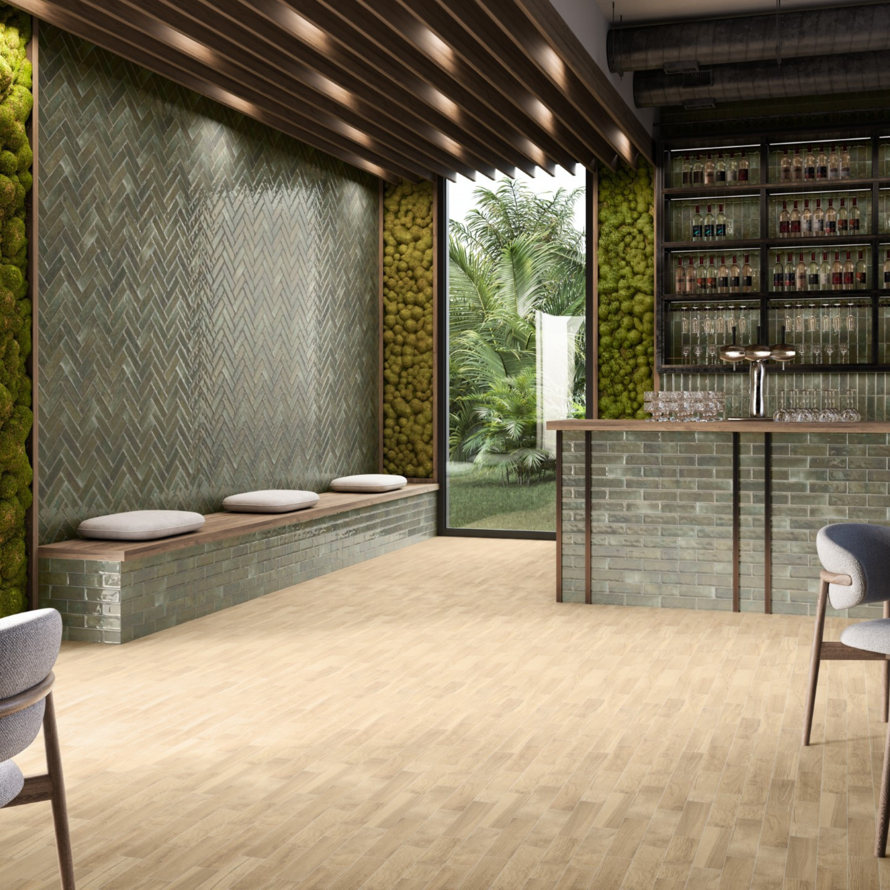 Vista Musgo Ceramic Gloss 6.5x20cm