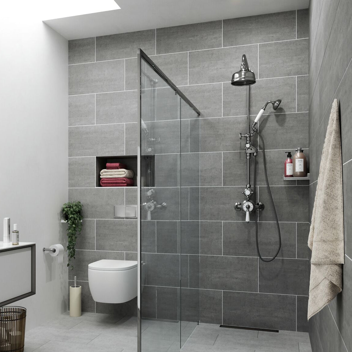 Geona Grey Slip Resistant Porcelain Textured 30x60cm 7.2mm