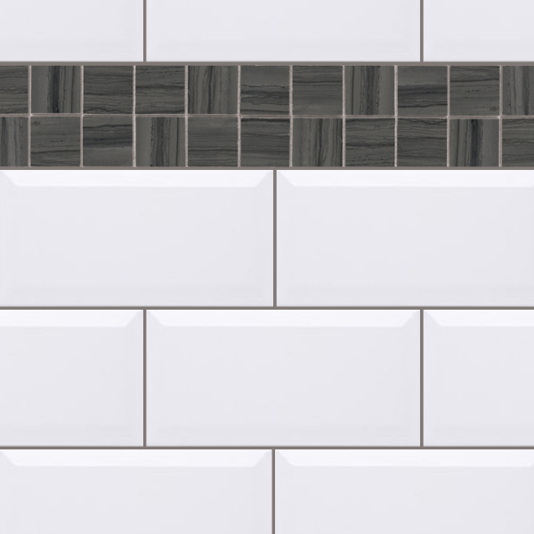 Denice Anthracite Black Porcelain Satin Mosaic 30x30cm