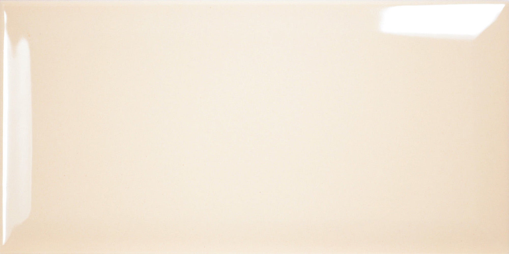 Prismatic Cream Bevel Ceramic Gloss Wall Tile 10x20cm
