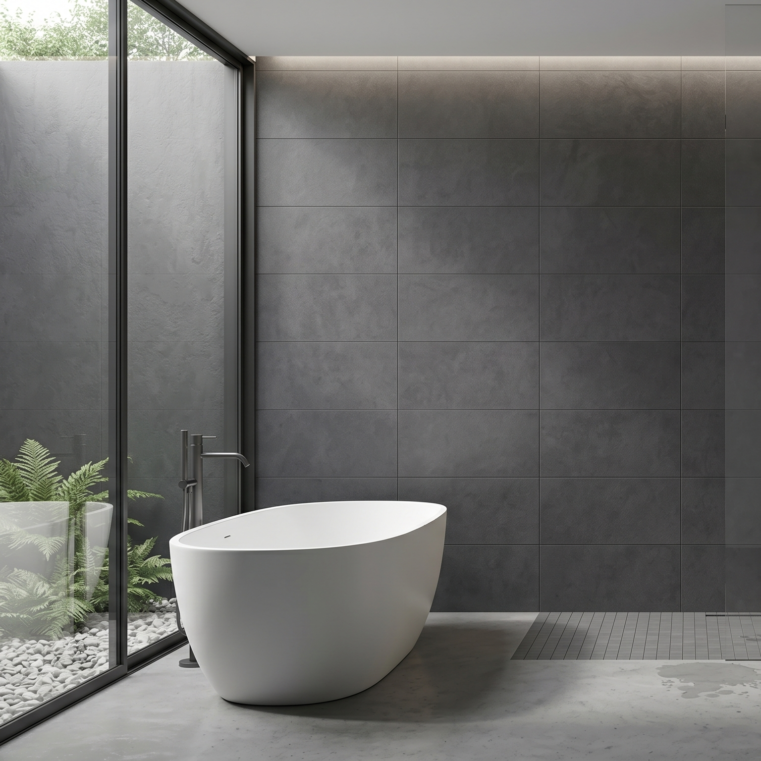 Athena Anthracite Porcelain Slip Resistant Tile 29.8x59.8cm