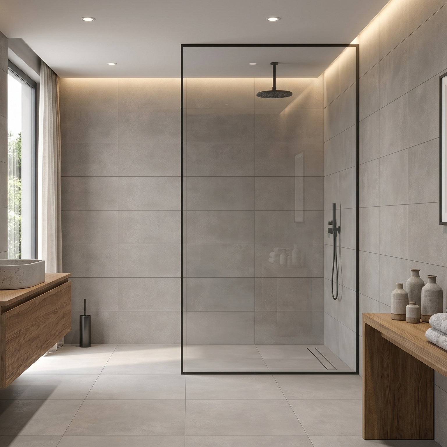 Athena Gris Grey Porcelain Slip Resistant Tile 29.8x59.8cm