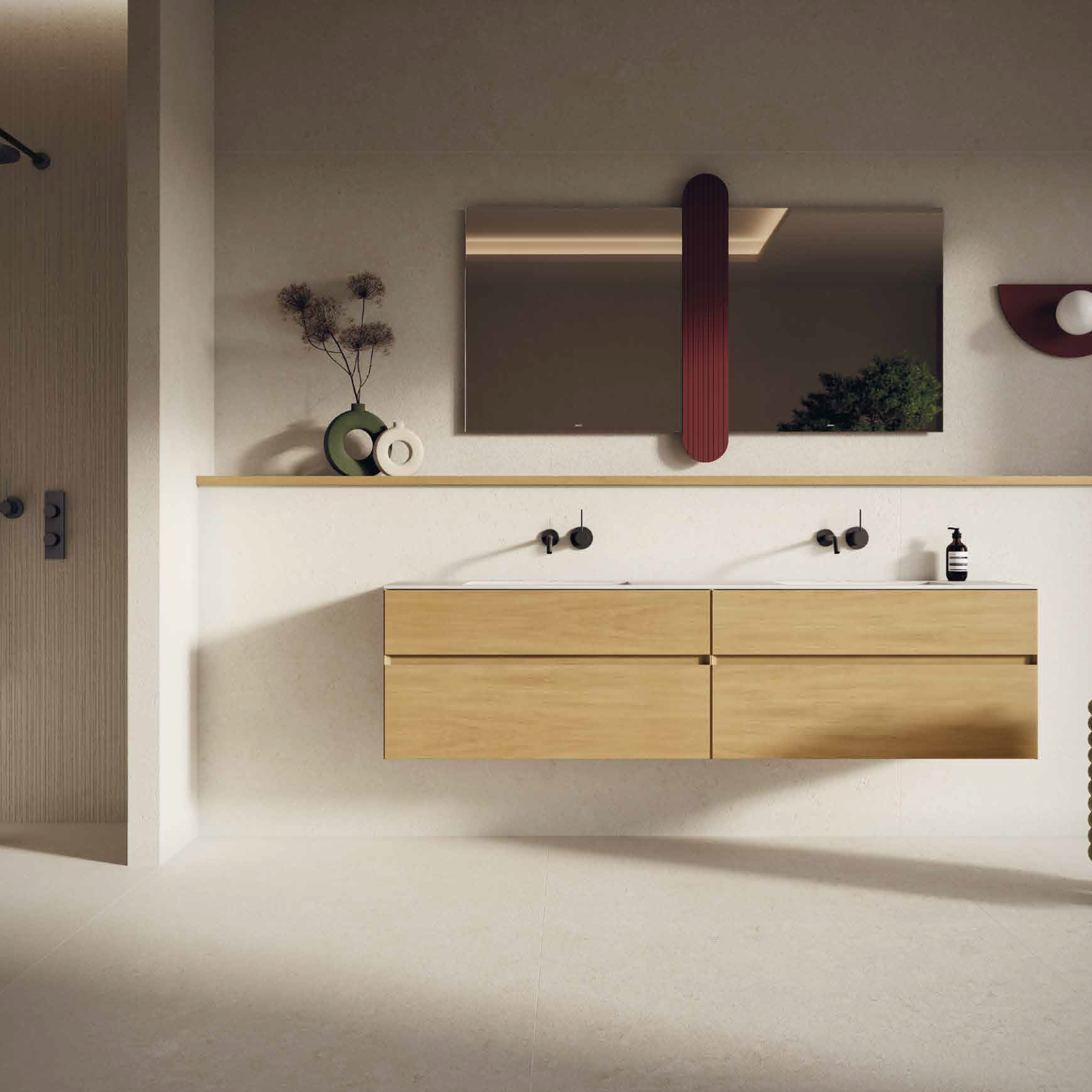 Empress Relieve Almond Ceramic Matt 30x90cm