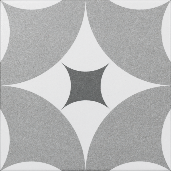 Artemis Grey 20x20cm Patterned Tile