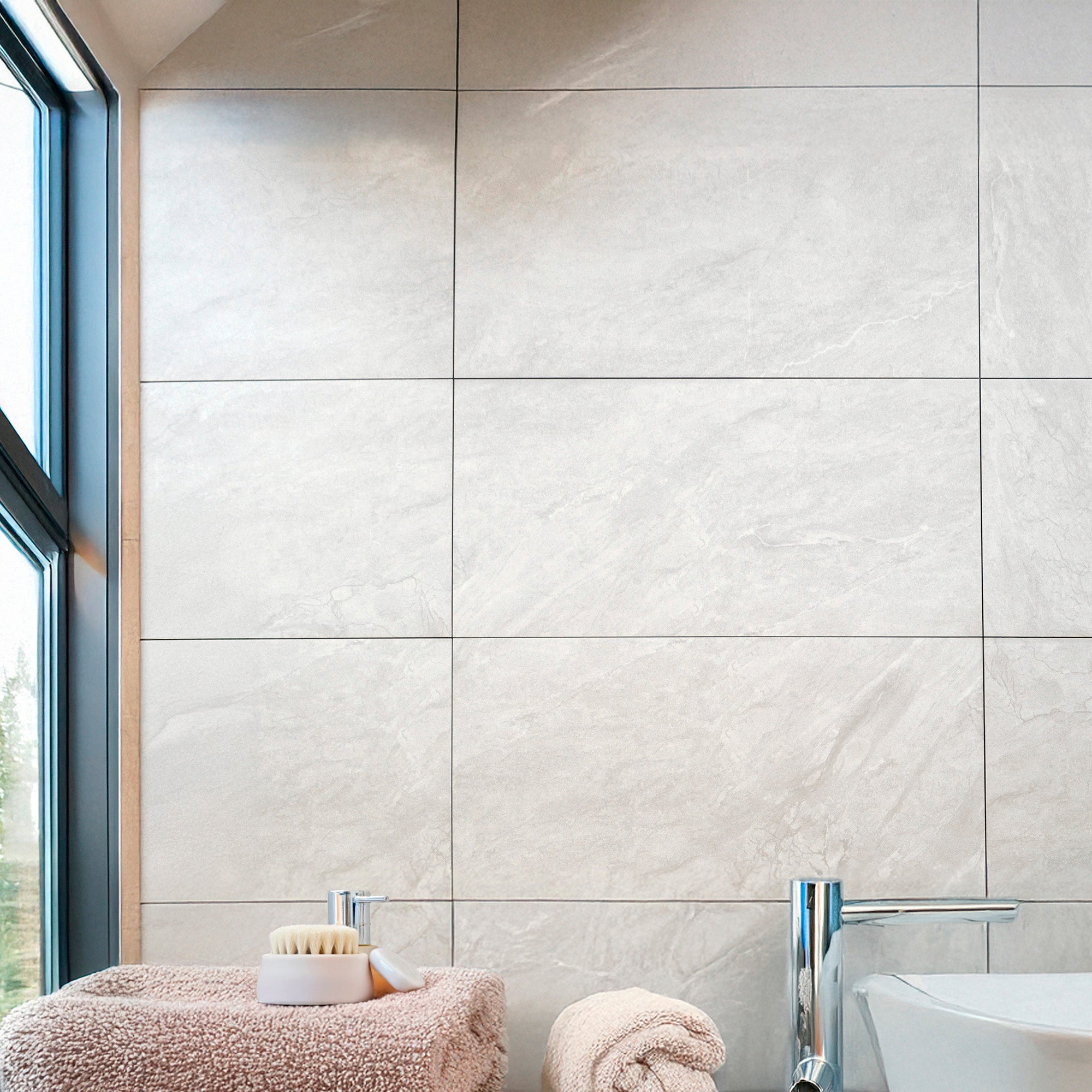 Austin Silver Porcelain Slip Resistant Tile 30x60cm
