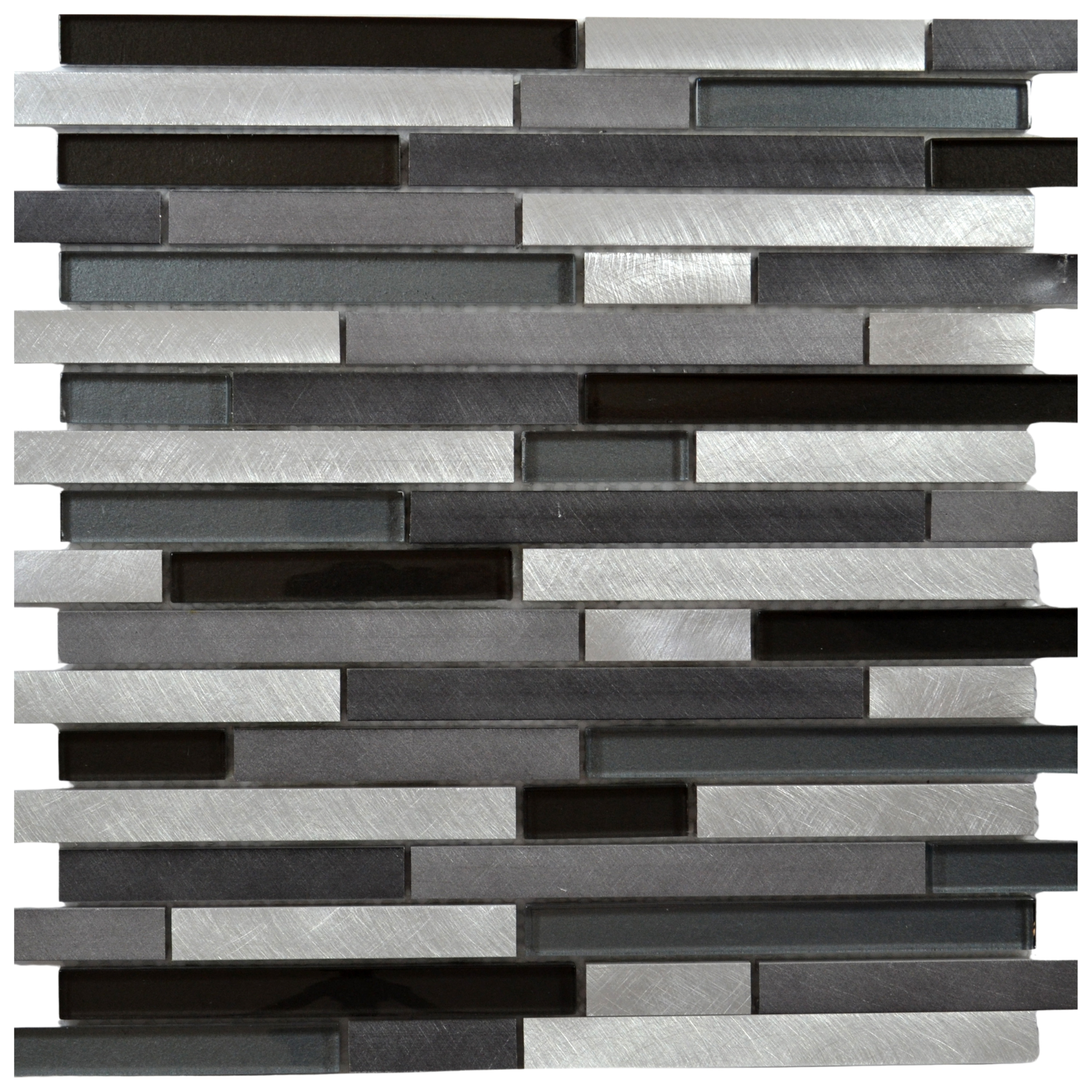 Brazil Platinum Strip Metal Glass 30x30cm