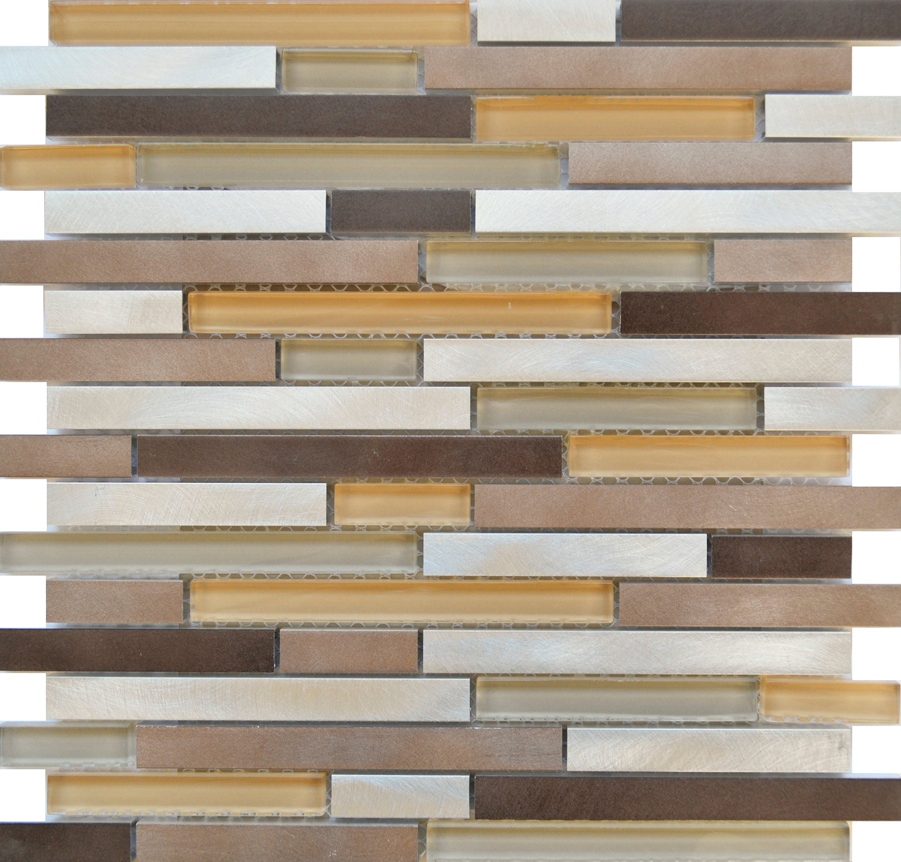 Brazil Mink Strip Metal Glass 30x30cm