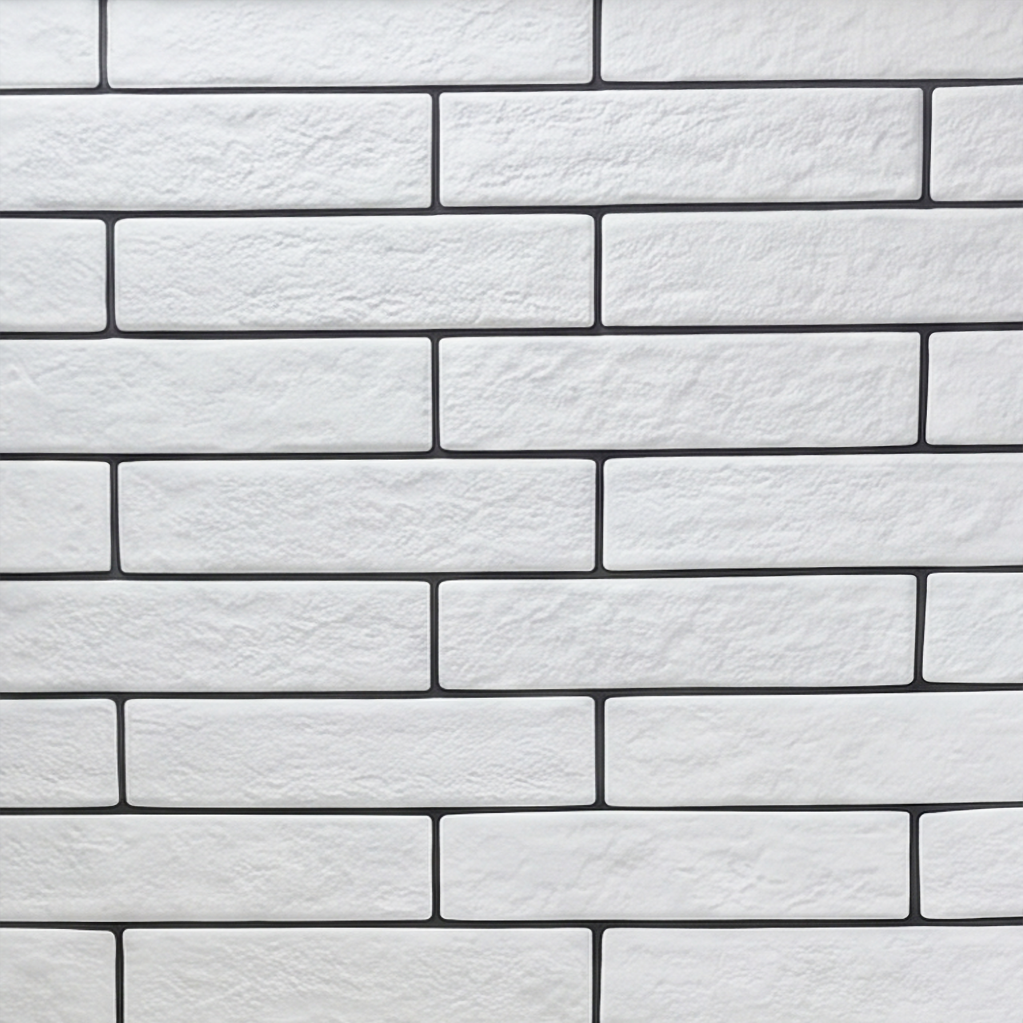 Boxgrove White Textured Porcelain Tile Brick Slips 6x25cm