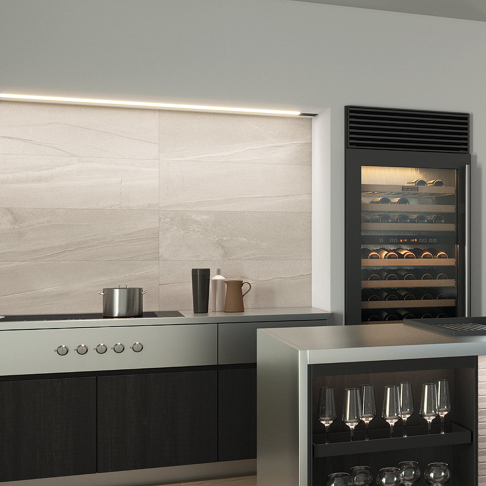 Burtino Plain Cream Ceramic Matt Wall Tile 30x90cm