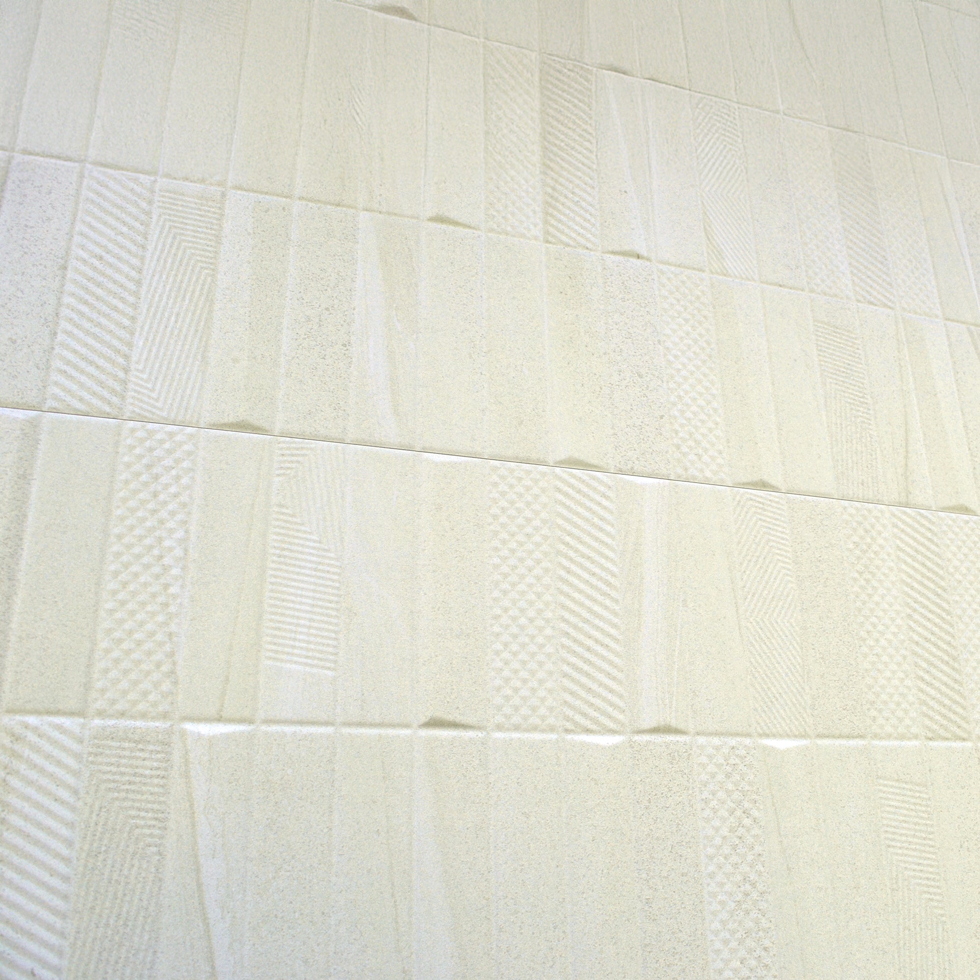 Burtino Decor Cream Pattern Ceramic Matt Wall Tile 30x90cm