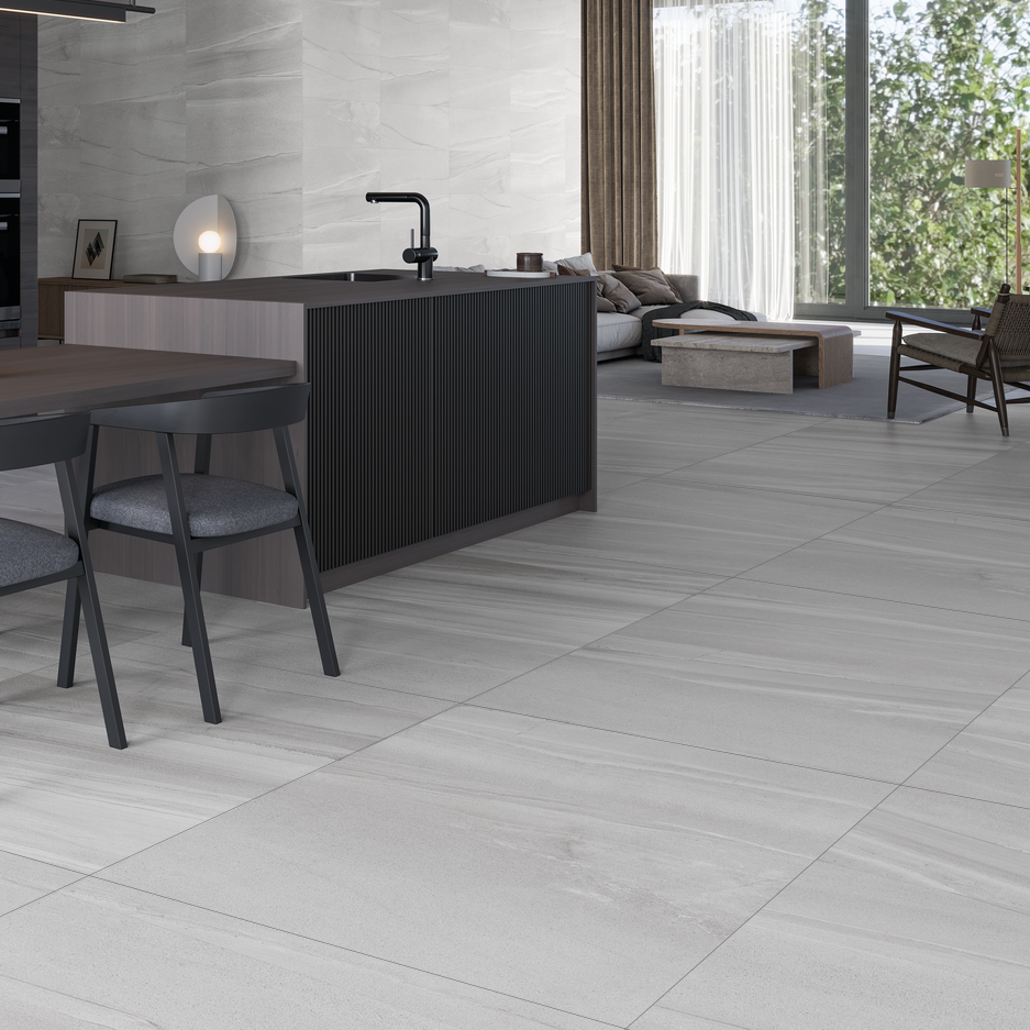 Burtino Grey Porcelain Matt Rectified Tile 60x60cm
