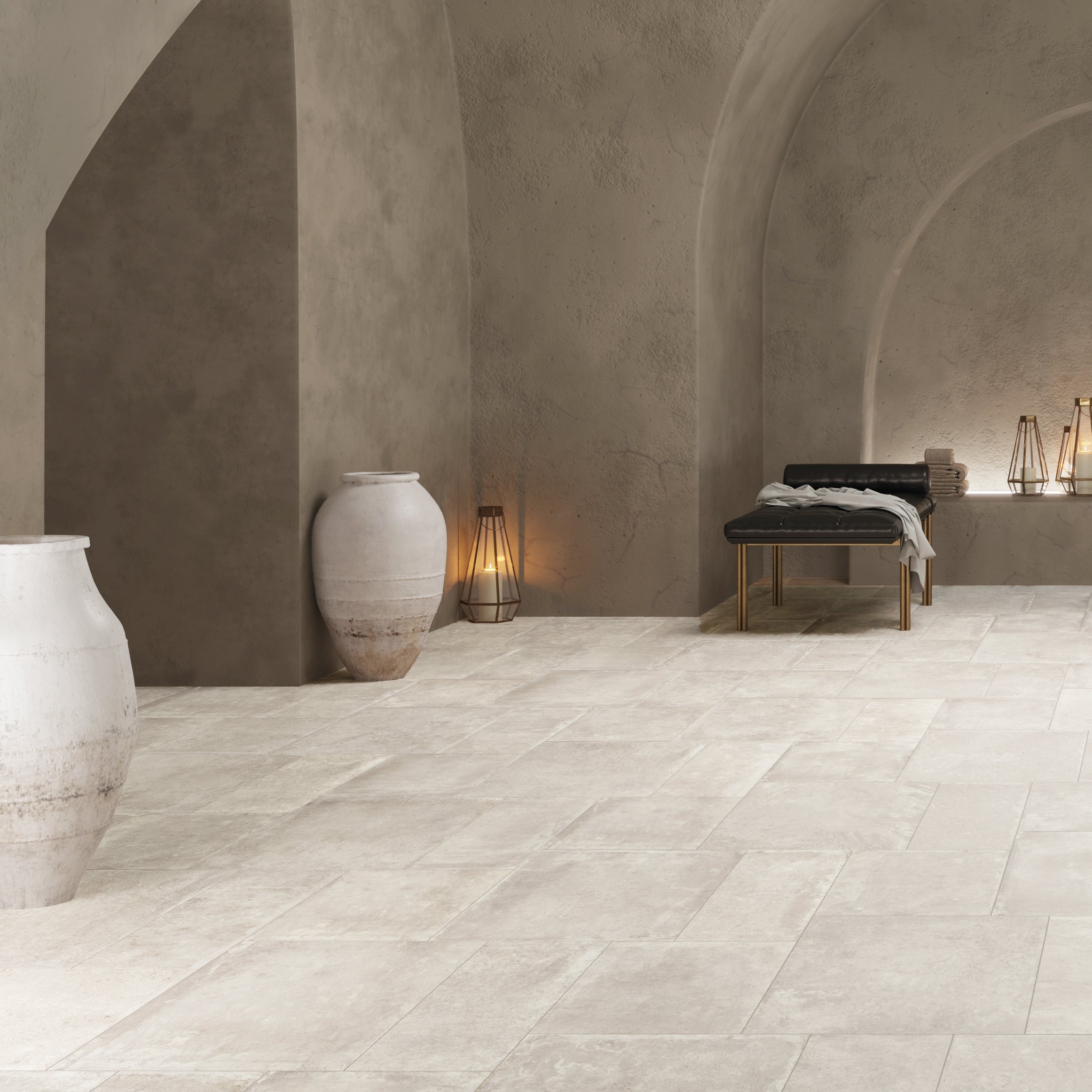 Malami Bianco Porcelain Modular Matt Tile 60x60cm