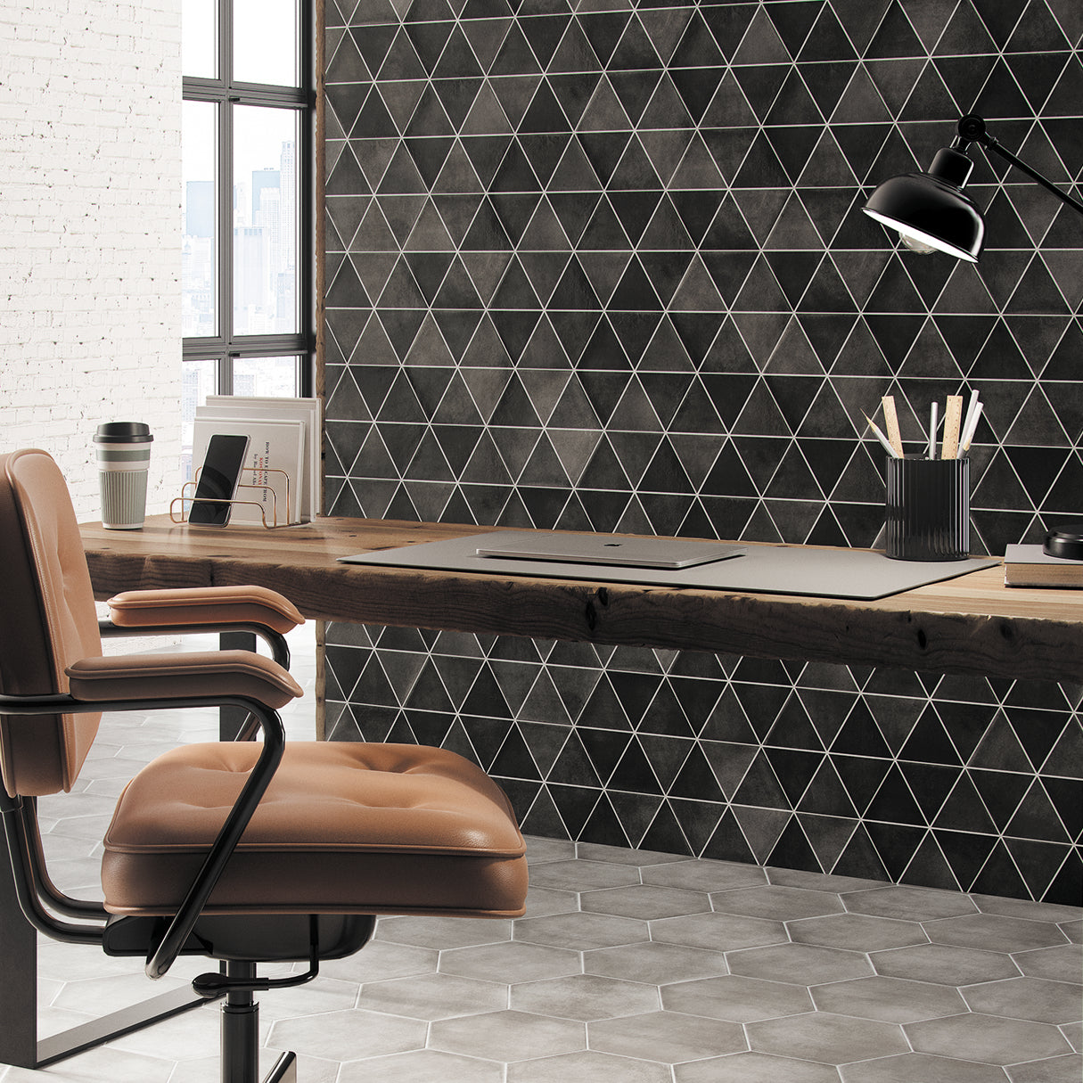 Casina Black Porcelain Matt 23x27cm