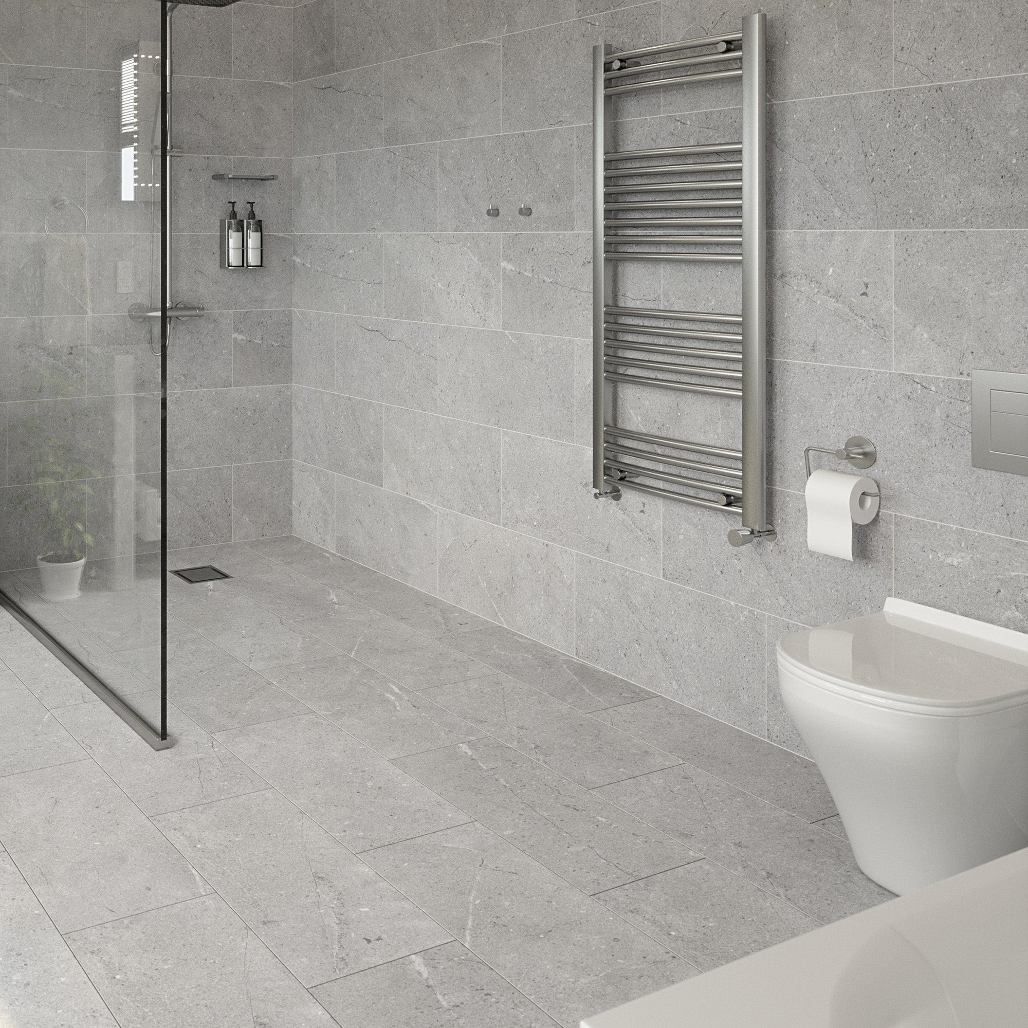 Cassari Rock Grey Stone Effect Porcelain Matt Tile 30x60cm