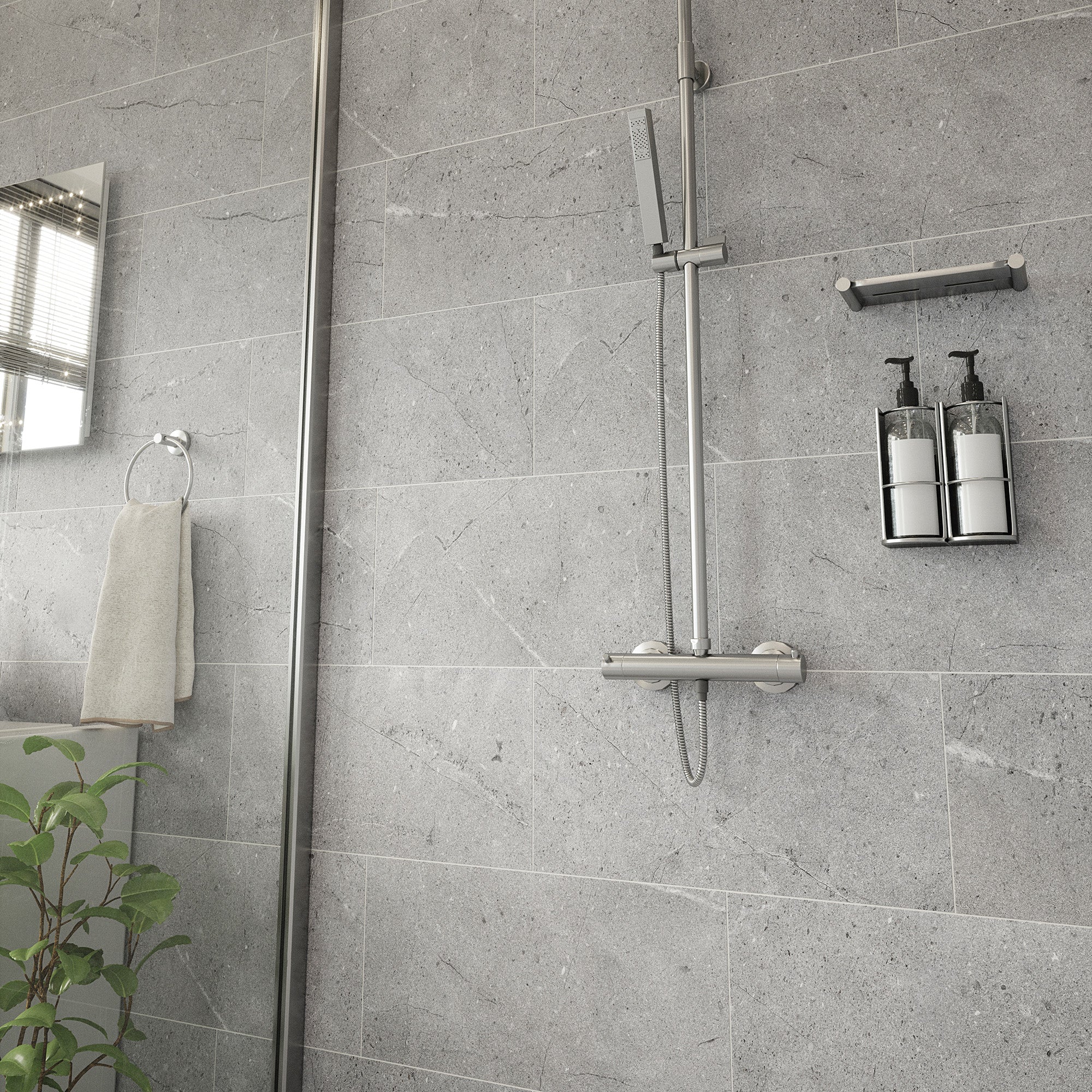 Cassari Rock Grey Stone Effect Porcelain Matt Tile 30x60cm