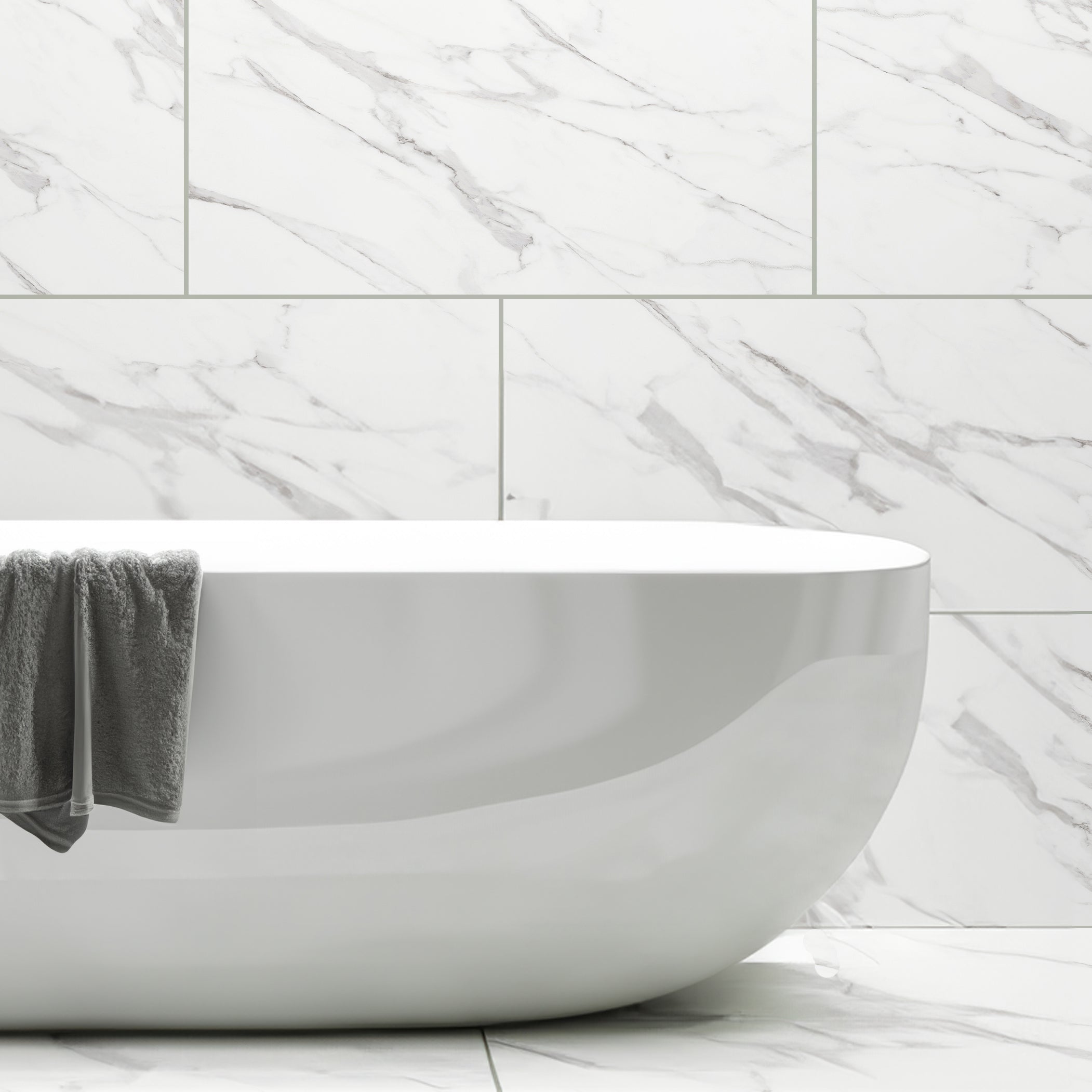 Classic Carrara White Porcelain Matt 30x60cm