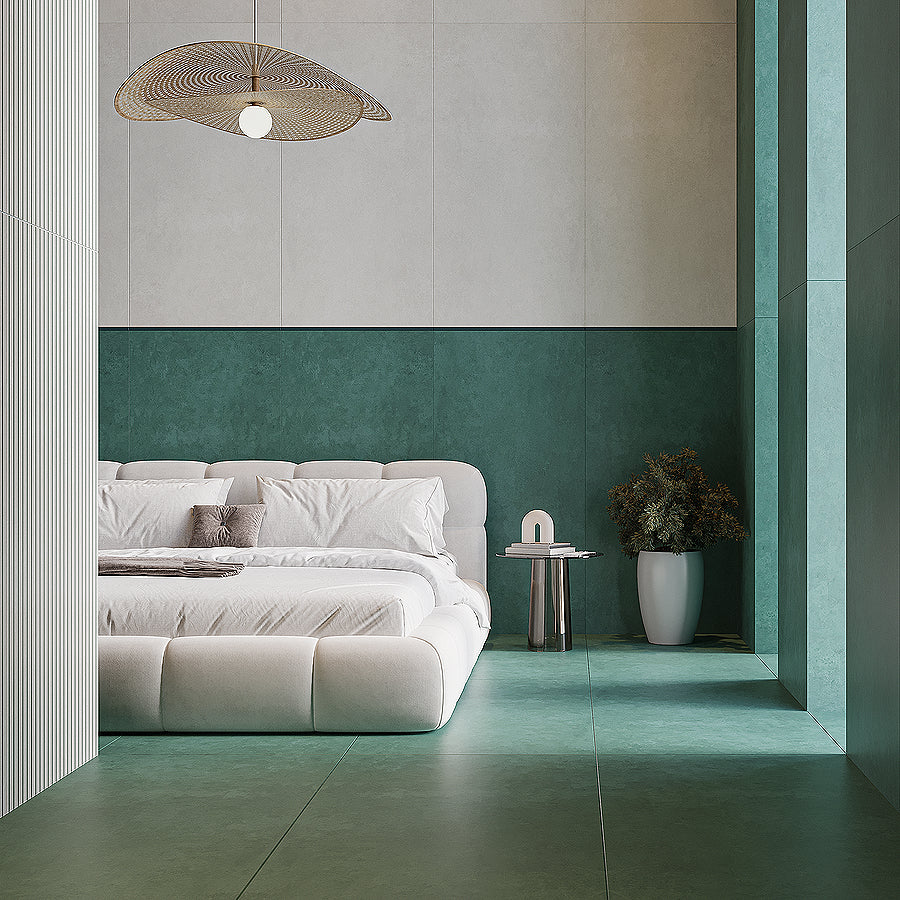 Concept Plain Green Large Format Porcelain Tile 60x120cm