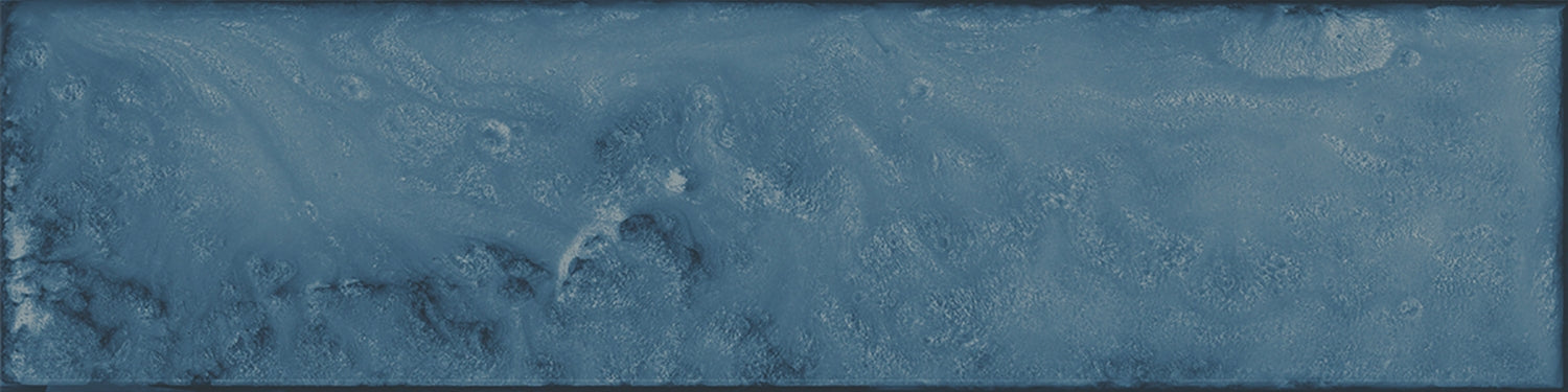 Daloa Marine Blue Ceramic Gloss Brick Wall Tile 7.5x30cm