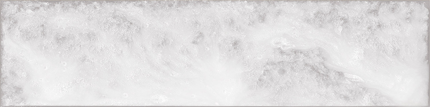 Daloa White Ceramic Gloss Brick Wall Tile 7.5x30cm