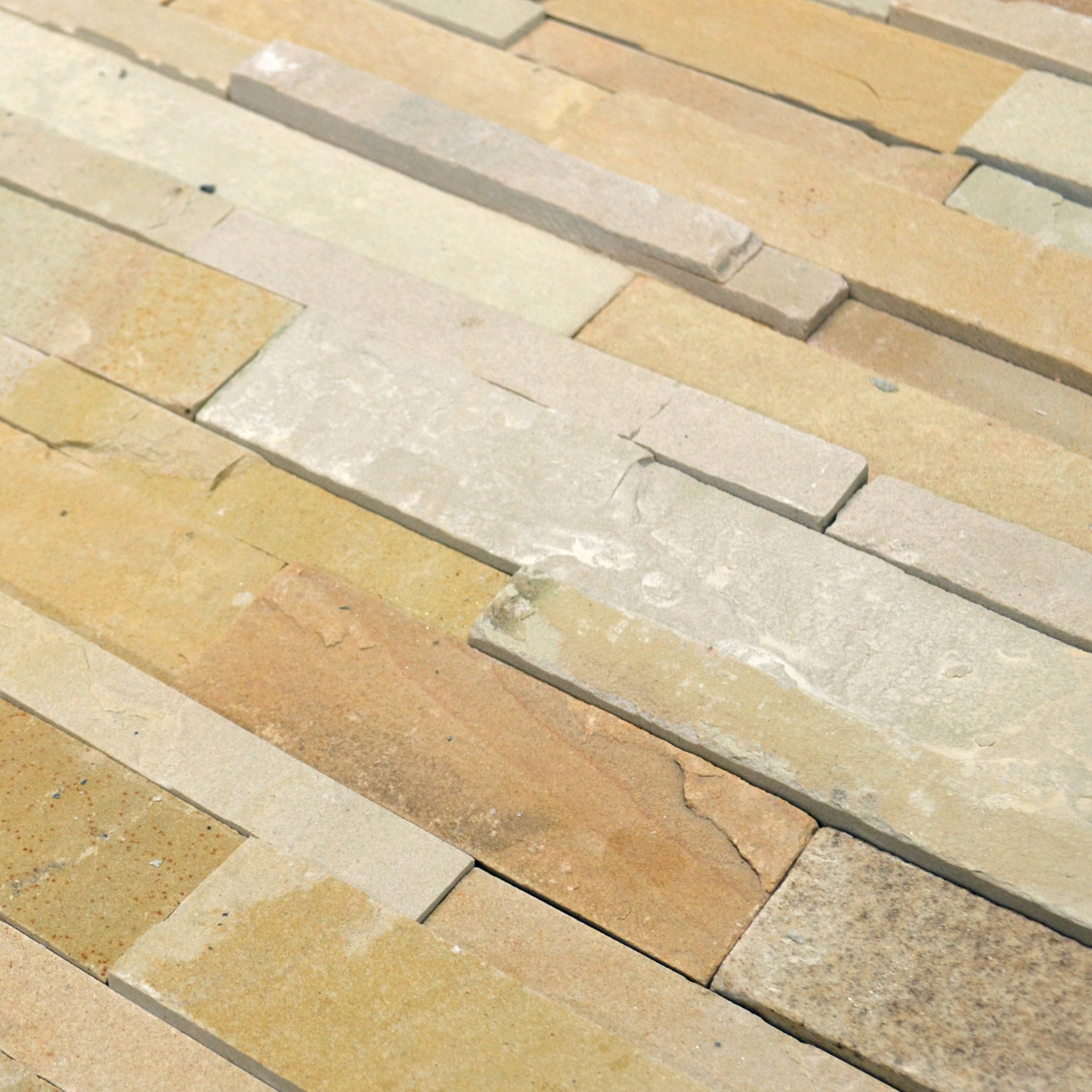 Scapestone Desert Sandstone Split Face Wall Cladding 15x60cm