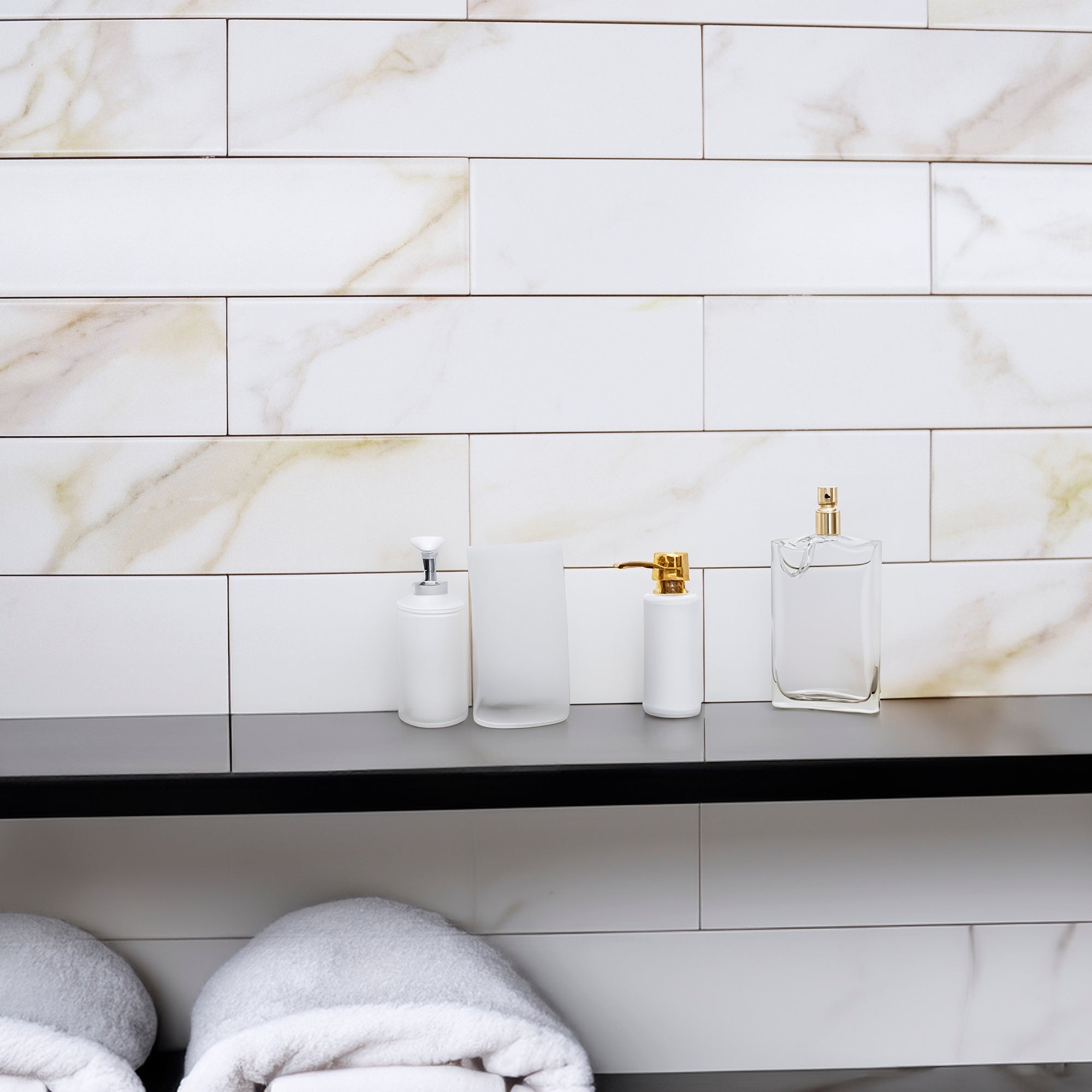 Dragoni Gold Ceramic Matt Brick Wall Tile 7.5x30cm