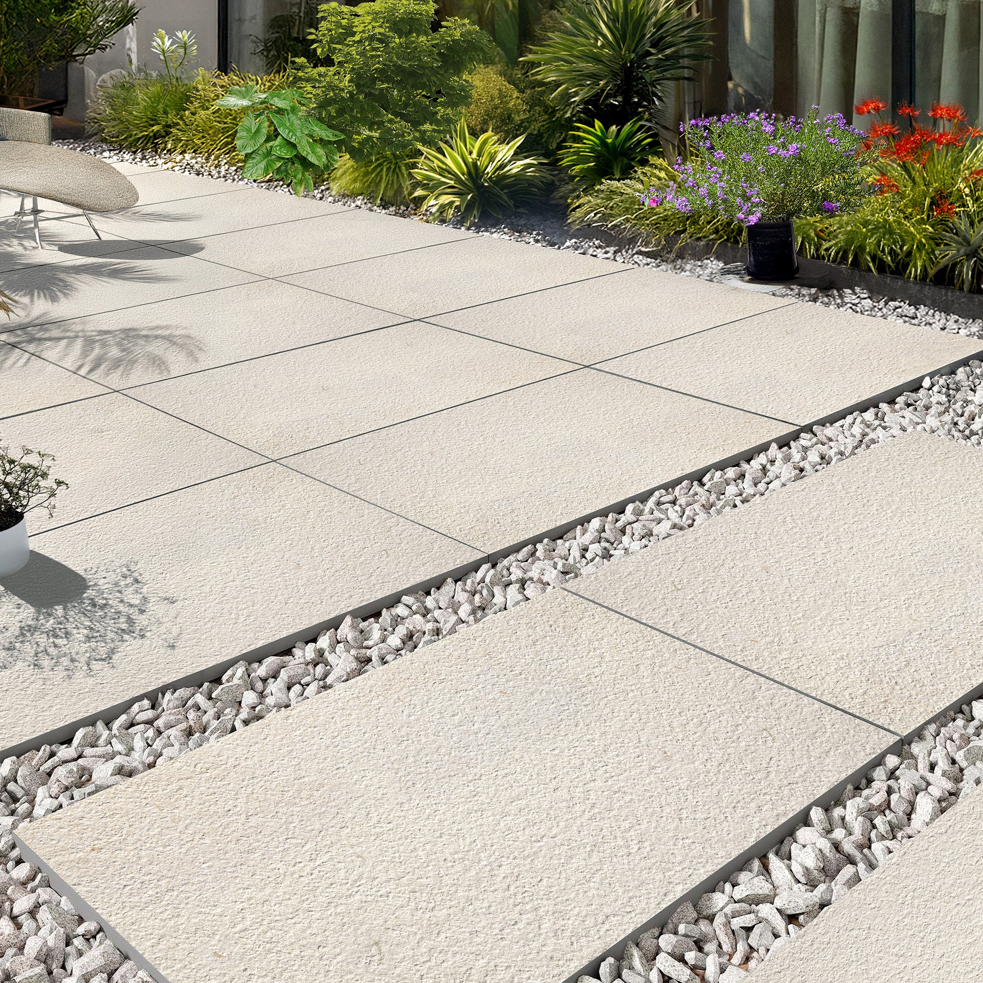 Dolomite Nacar Ivory Porcelain Textured Tile 45x90cm 2cm