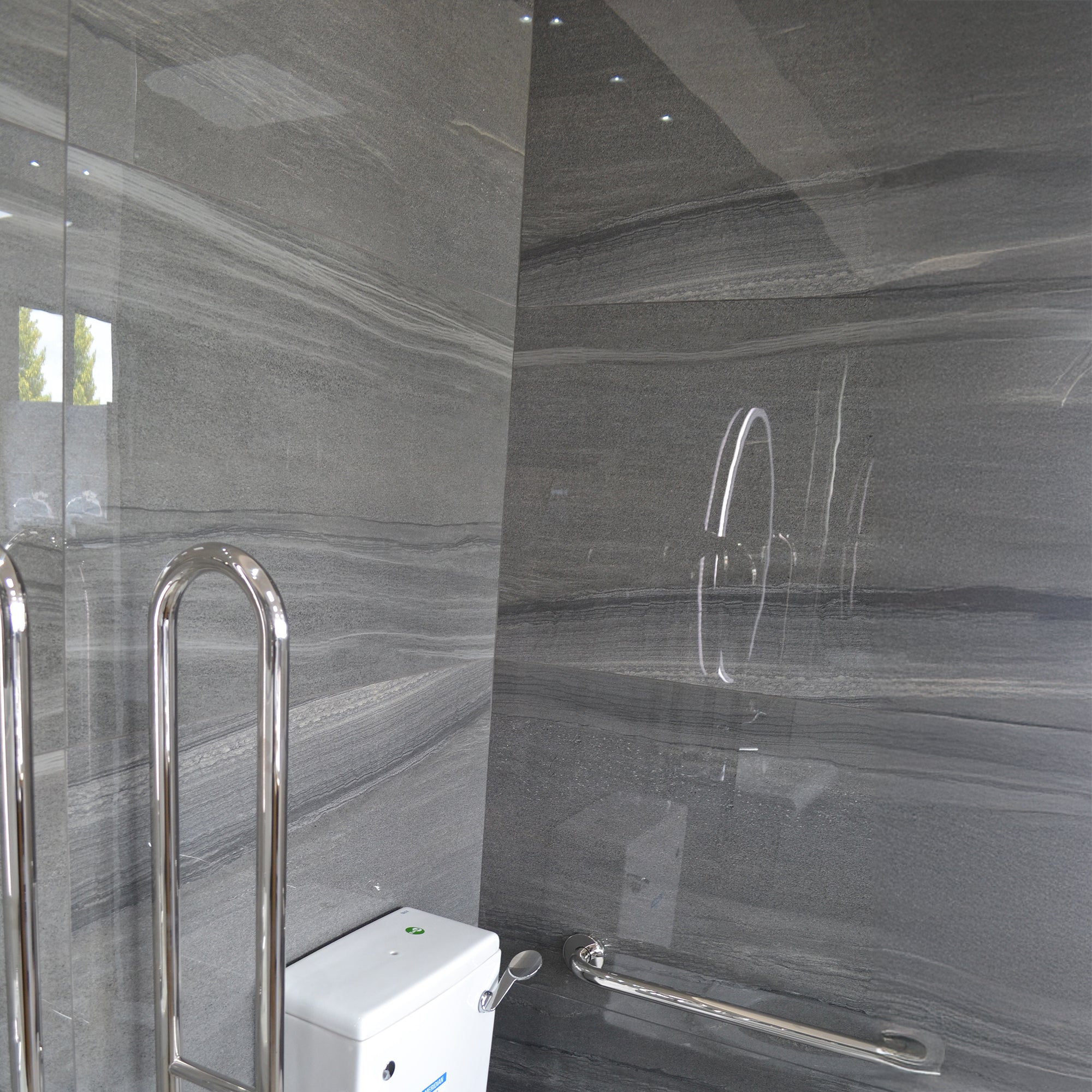 Edenbridge Dark Grey Marble Porcelain Polished 60x120cm