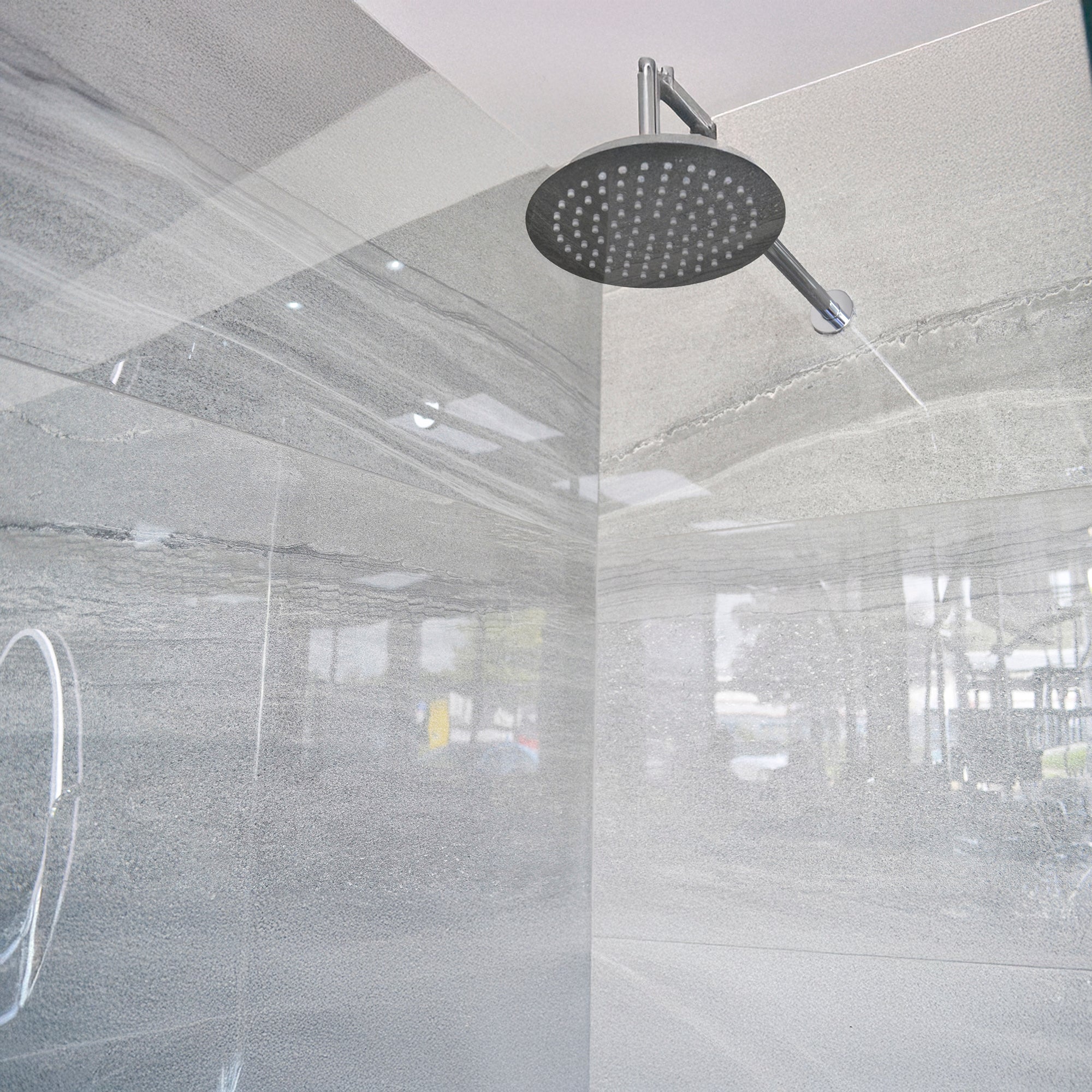 Edenbridge Light Grey Marble Porcelain Polished 60x60cm