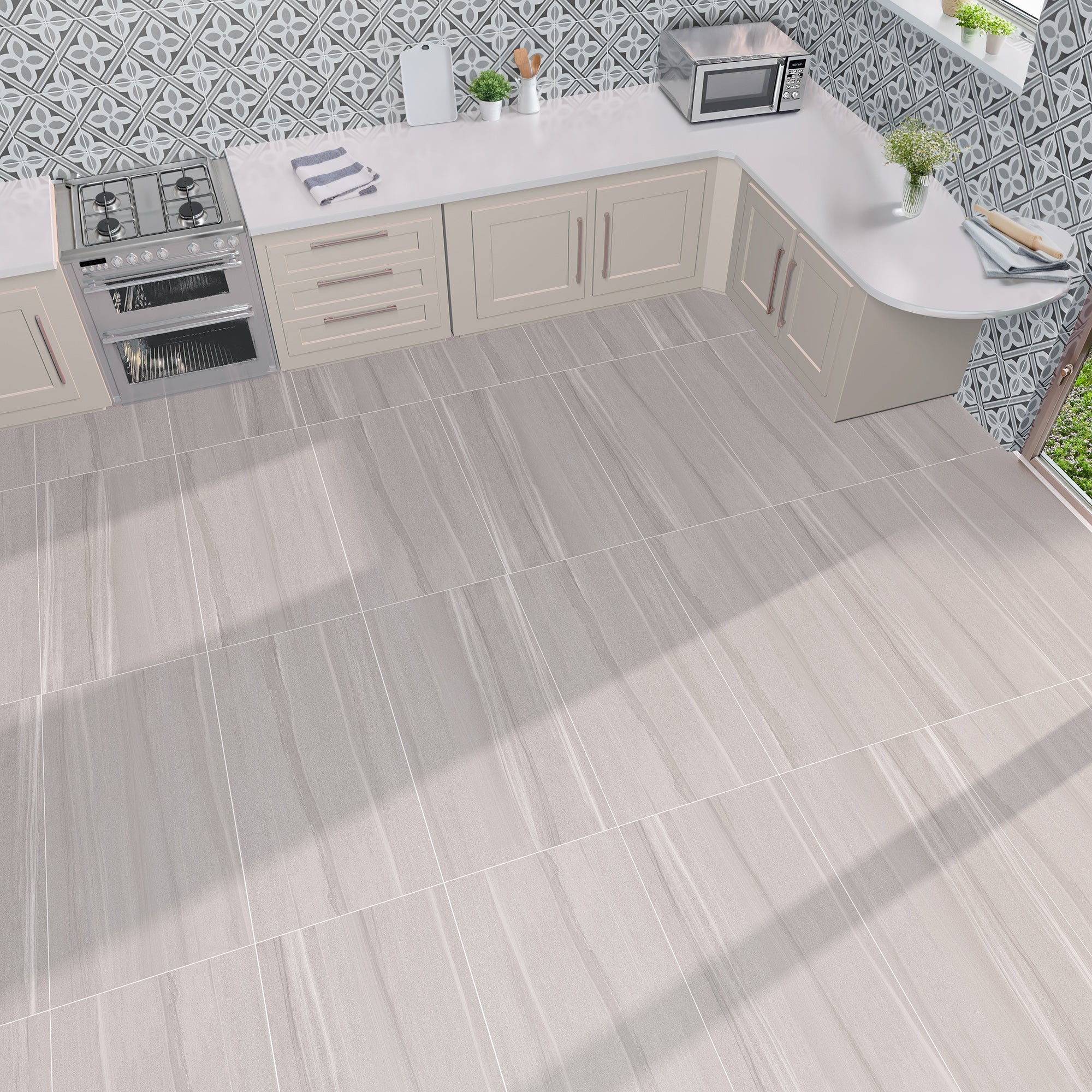 Edenbridge Light Grey Porcelain Matt 30x60cm