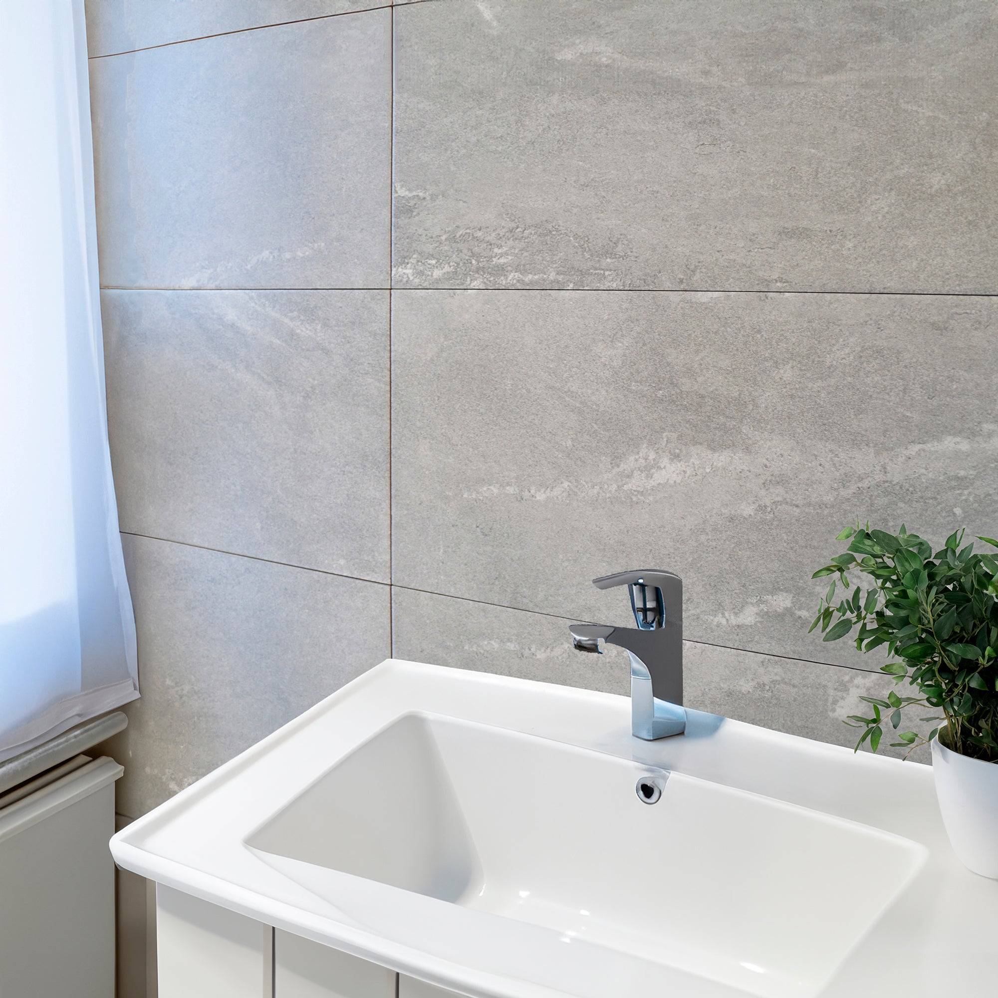 Etili Grey Ceramic Sugar Textured Wall Tile 33x66cm