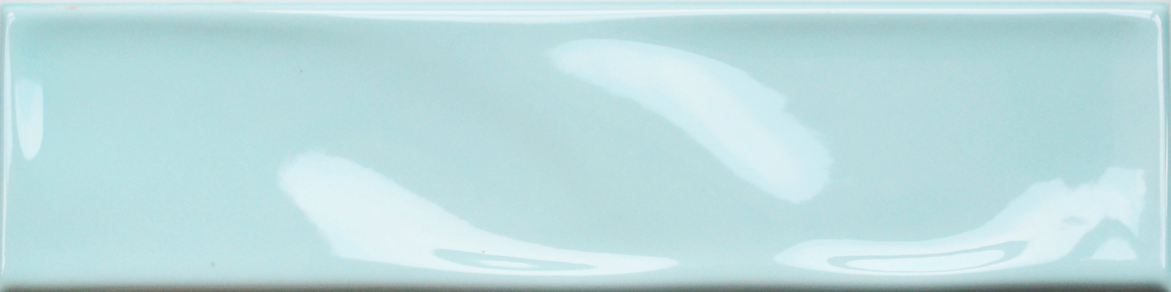 Florida Aqua Ceramic Gloss Wavy Brick Wall Tile 7.5x30cm