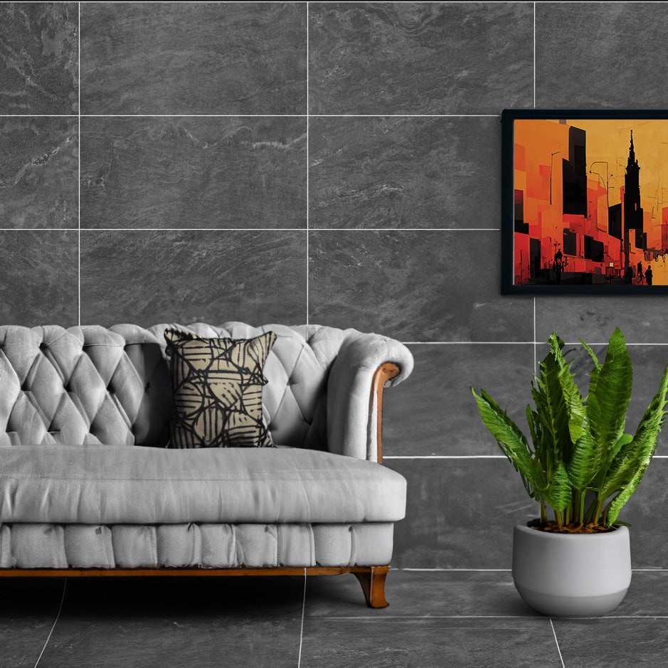 Florin Anthracite Slip Resistant Porcelain Tile 30x60cm