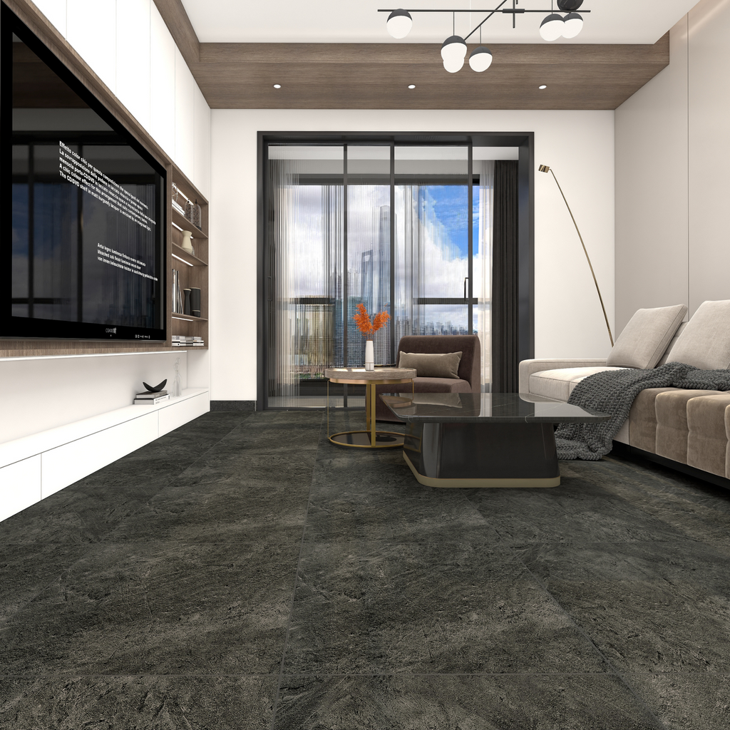 Florin Anthracite Porcelain Textured 60x60cm Frost/Slip Resistant ...
